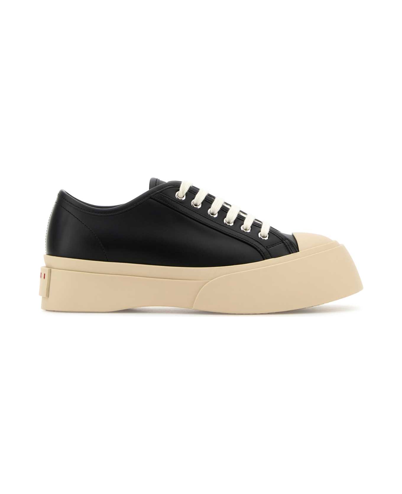 Marni Black Leather Pablo Sneakers - BLACK