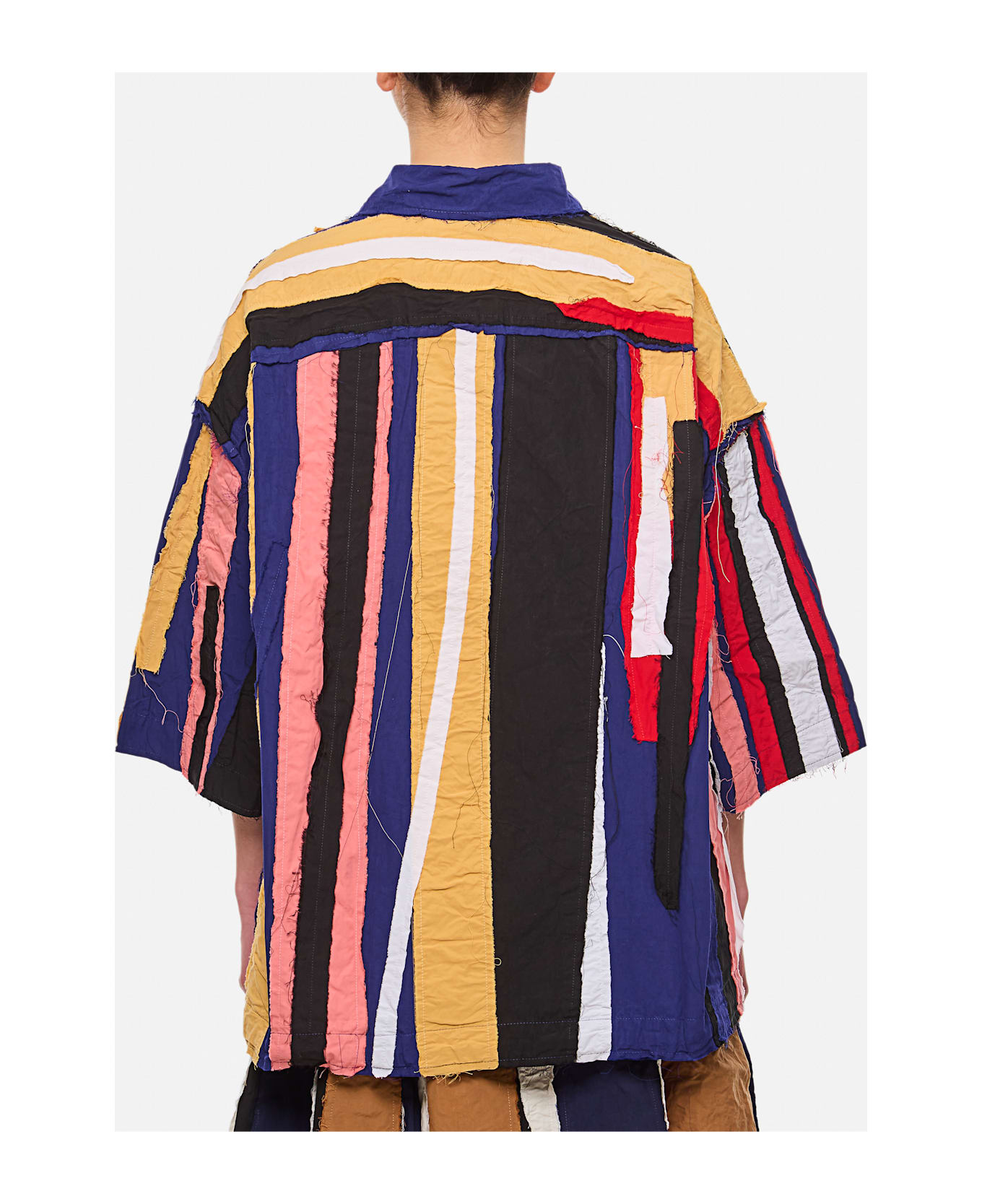 Casey Casey April Shirt-stripe Patchwork - MultiColour