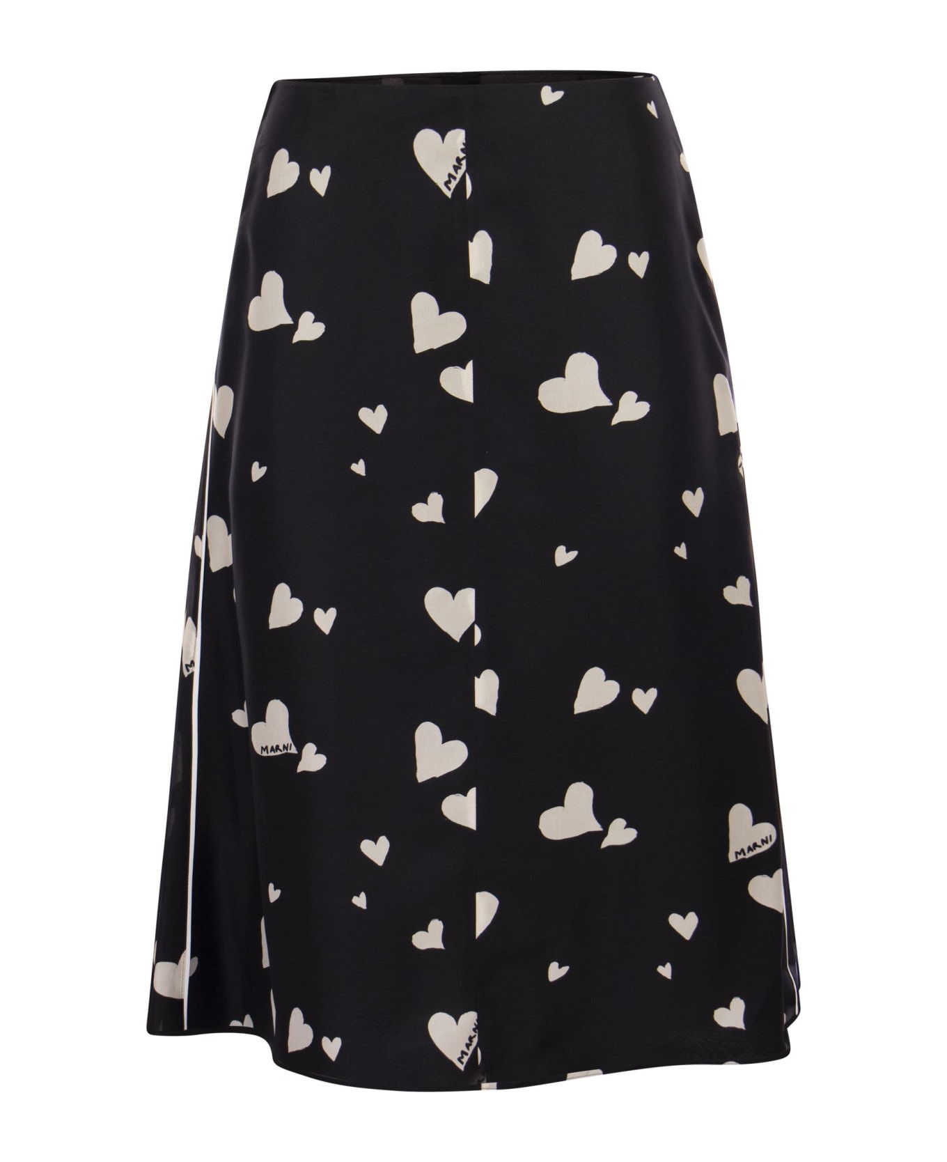 Marni Bunch Of Hearts Skirt - Black