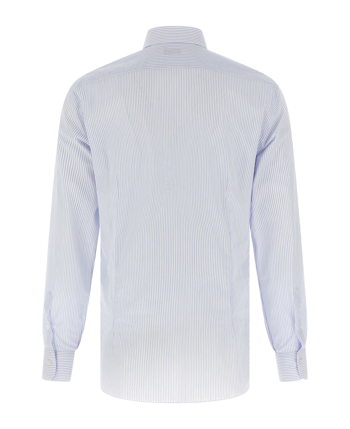 Barba Napoli Striped Shirt - Light Blue