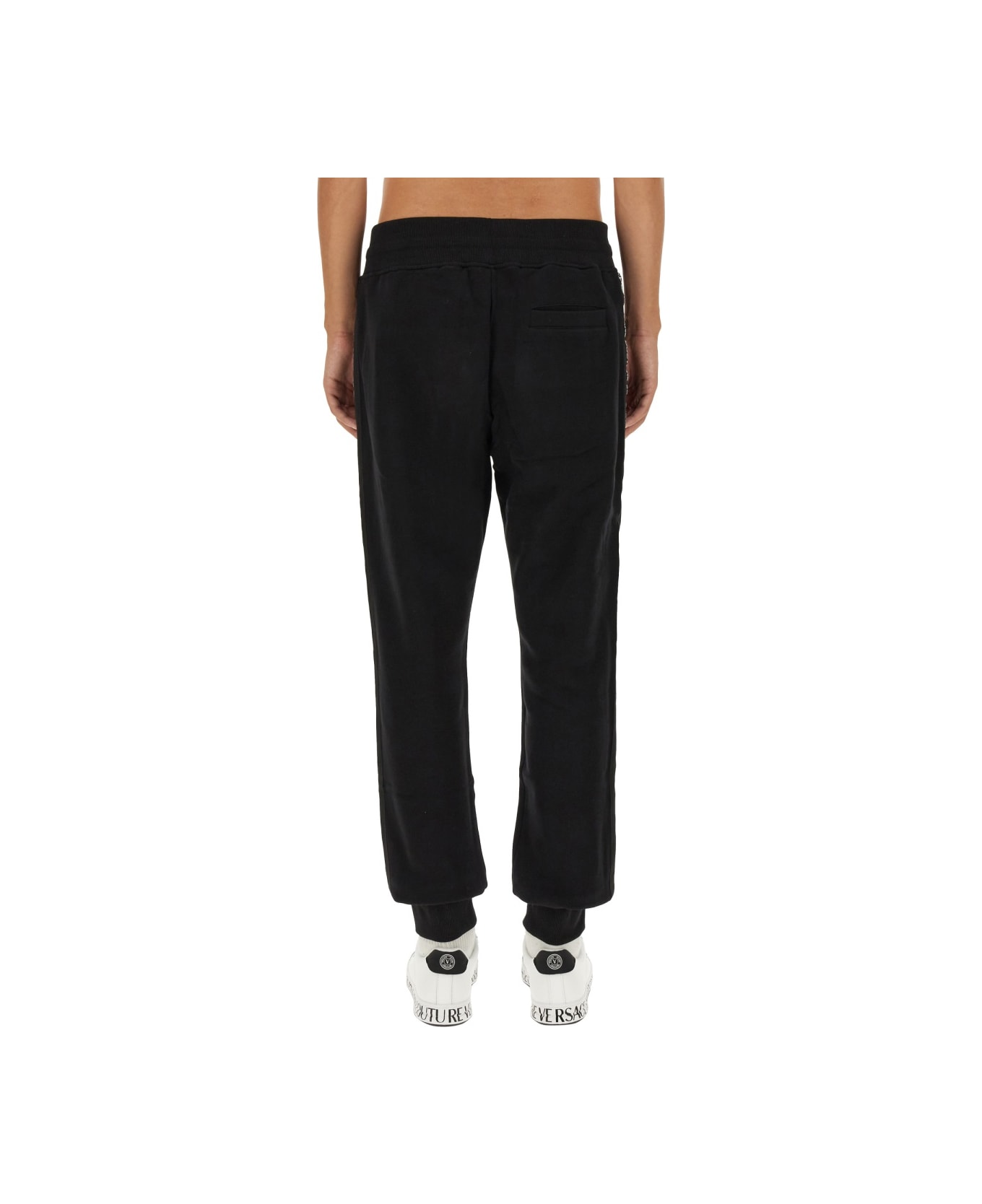 Versace Jeans Couture Sweatpants With Branded Side Stripes - BLACK