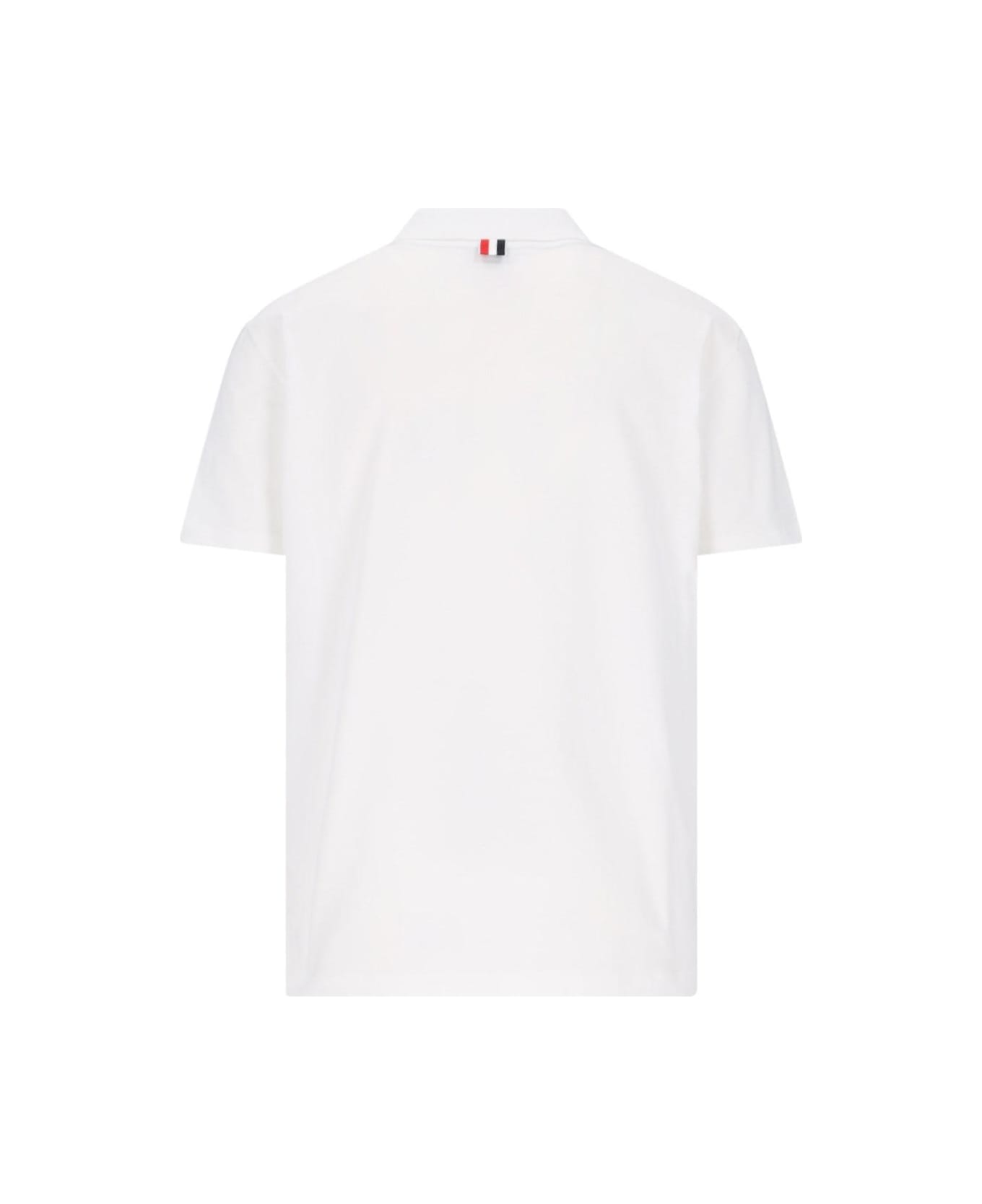 Thom Browne Color Block Polo Shirt - Light blue ポロシャツ