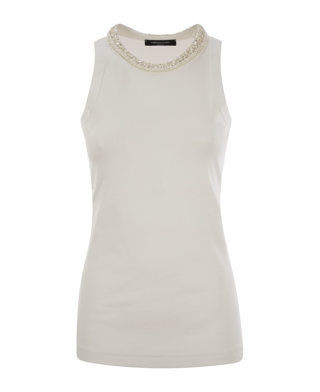 Fabiana Filippi Jersey Tank Top - White