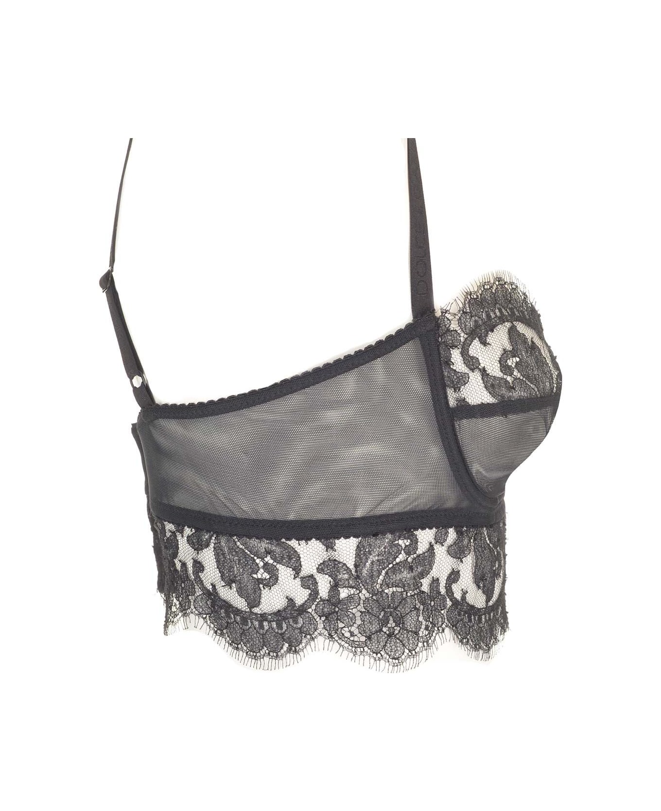 Dolce & Gabbana Lace Bustier Top - Black