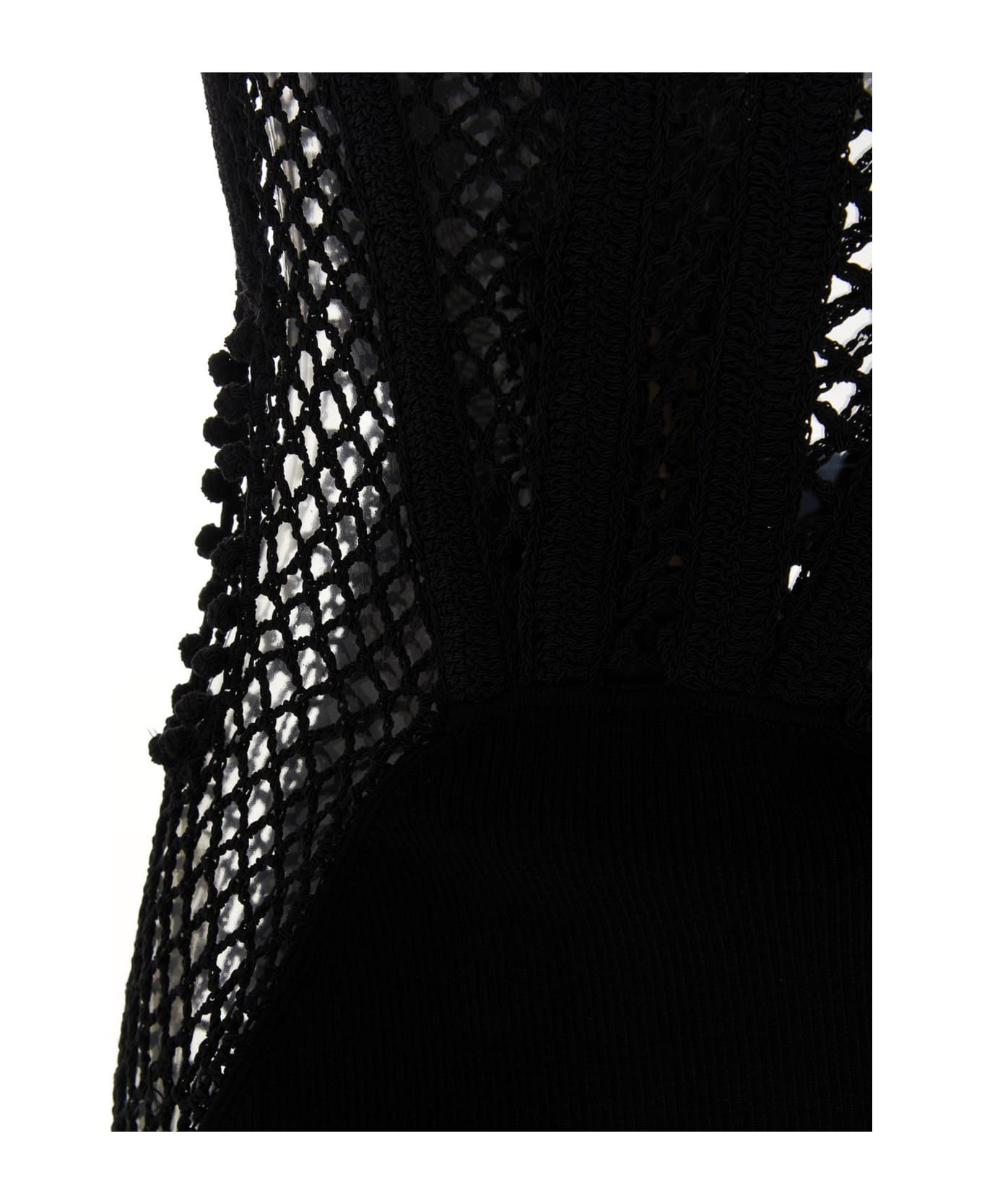 Dion Lee 'coral Crochet Dress - Black  