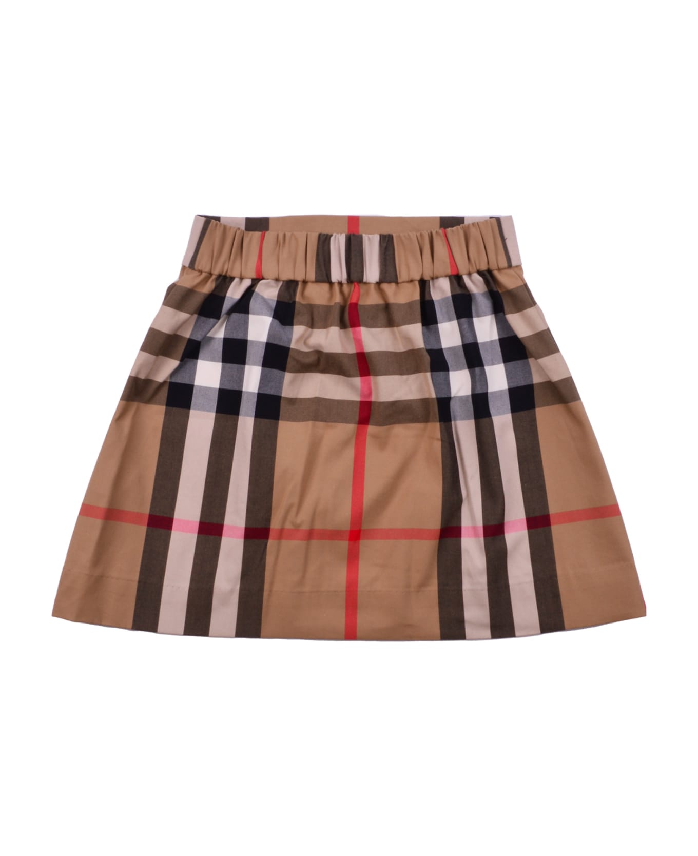 Burberry Cotton Pleated Skirt - Multicolor