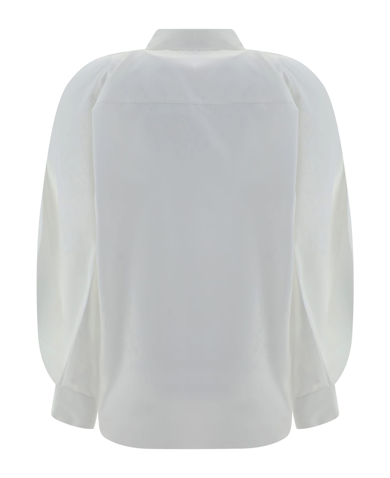 Alaia Cotton Round Shirt - Blanc