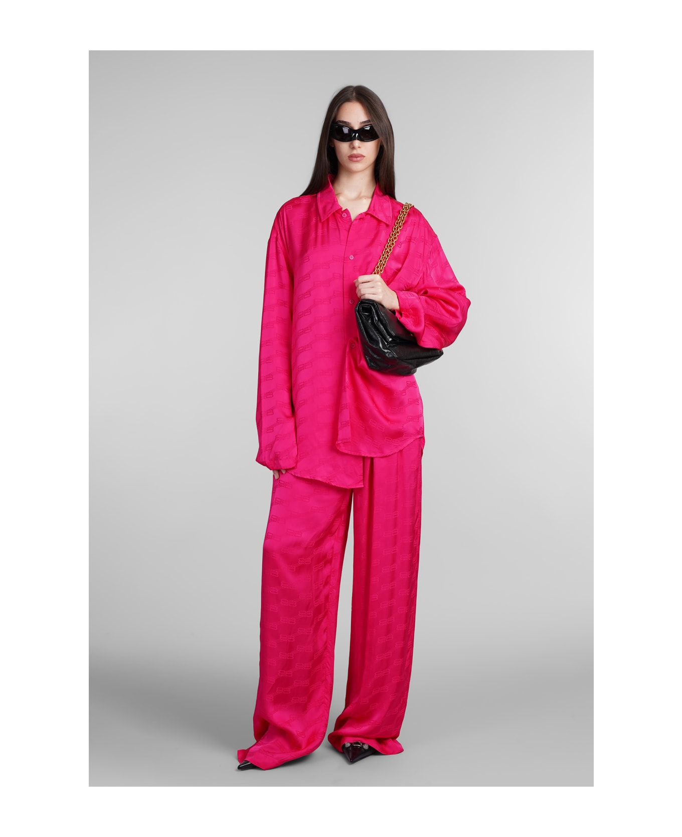 Balenciaga Classic 'bb Monogram' Shirt - fuxia