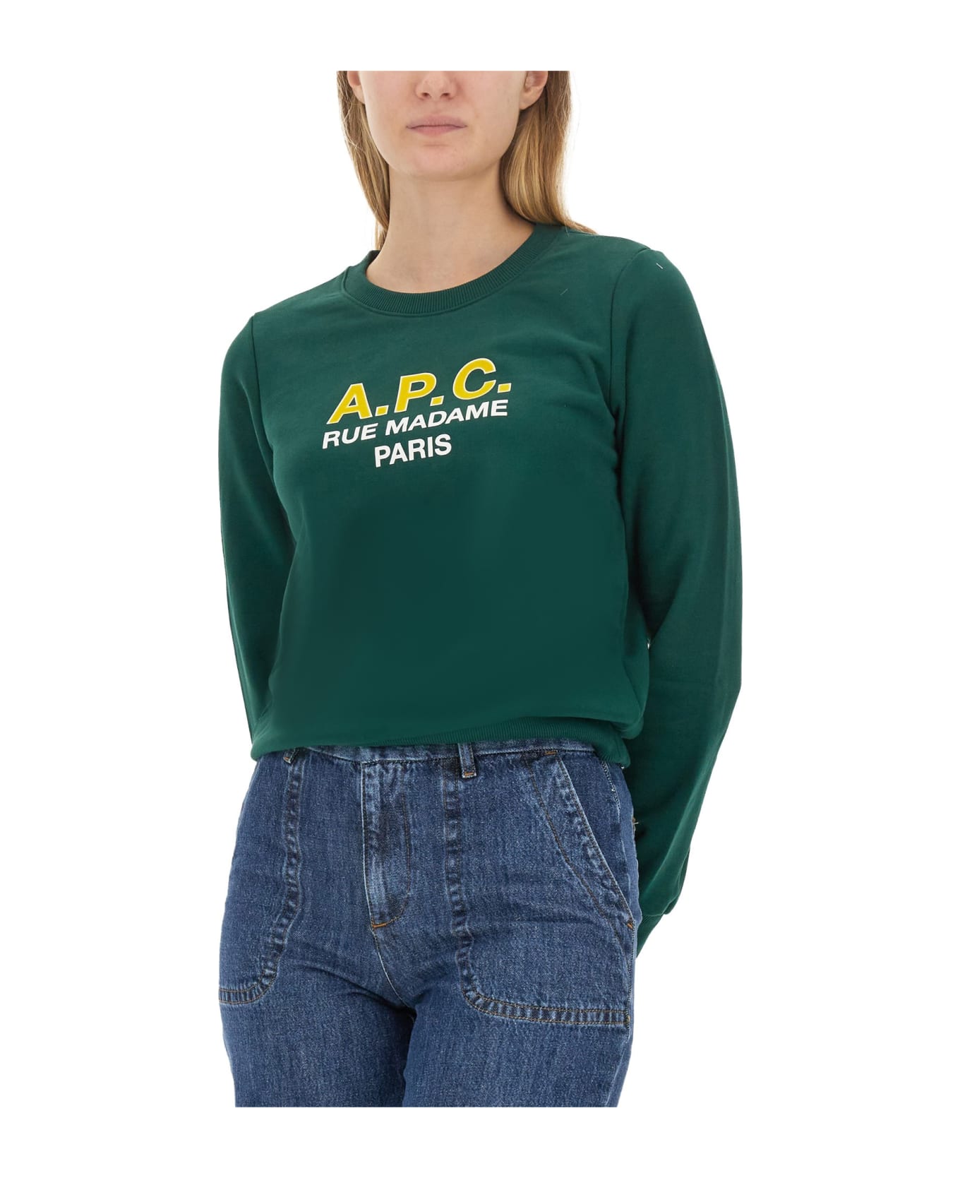 A.P.C. Sweatshirt With Logo - Green