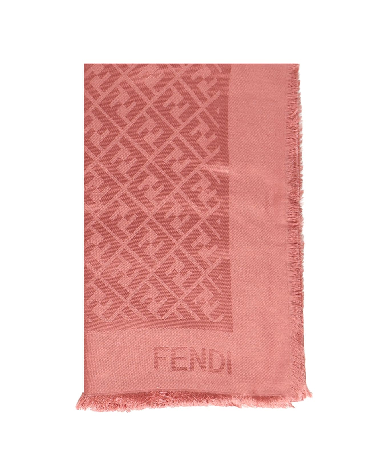 Fendi Ff Jacquard Shawl - Pink