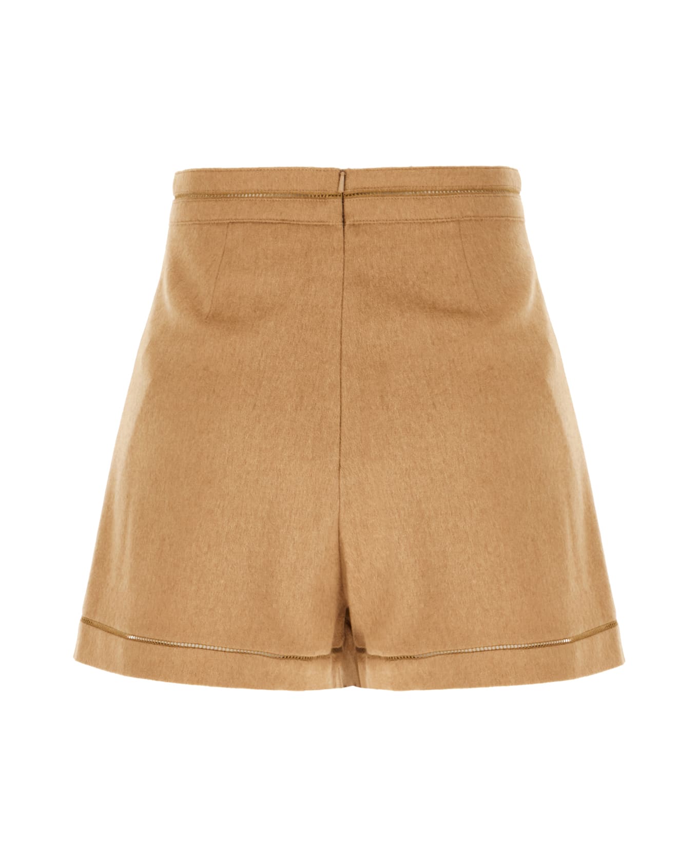Max Mara Camel Wool Shorts - Cammello