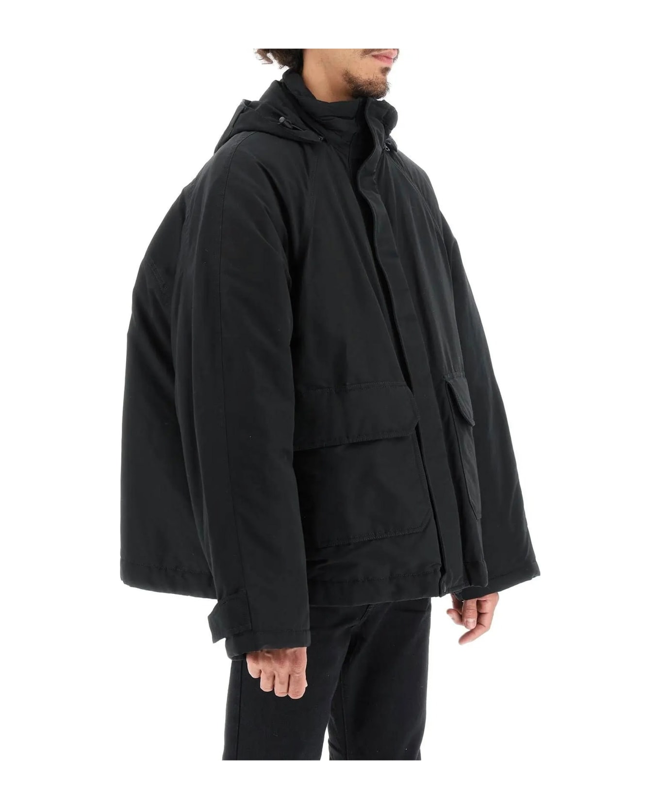 Balenciaga Oversize Parka Jacket - Black ジャケット