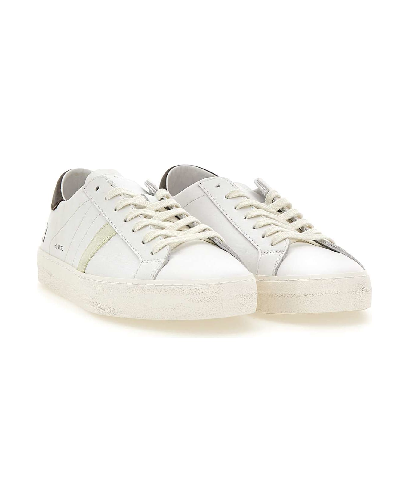 D.A.T.E. "hillow Vintage Calf" Leather Sneakers - WHITE スニーカー