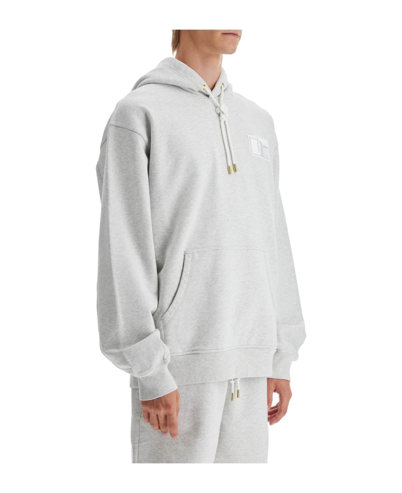 Casablanca Hooded Tennis Statues Sweat - TENNIS STATUES (Grey)