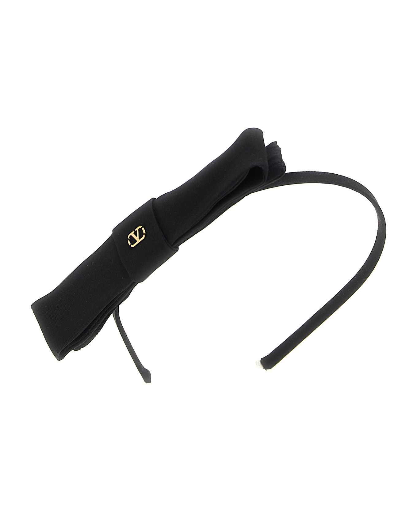 Valentino Garavani Vlogo Signature Headband - Black  