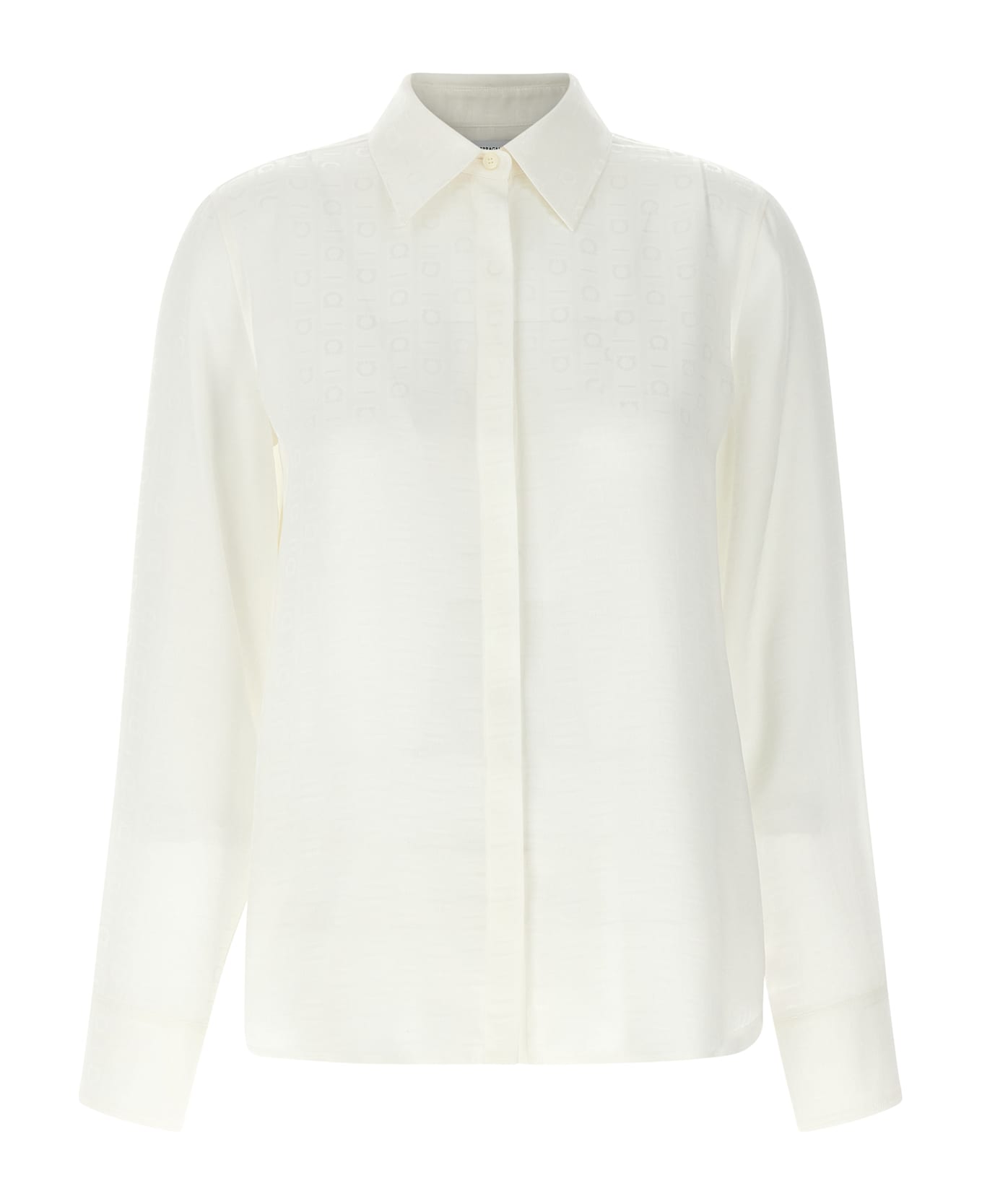 Ferragamo Monogram Shirt - White