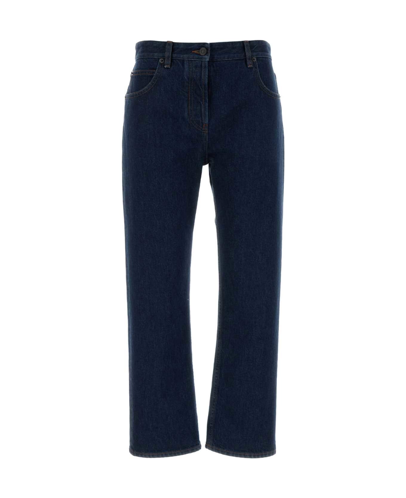 The Row Dark Blue Denim Riaco Jeans - INDIGO