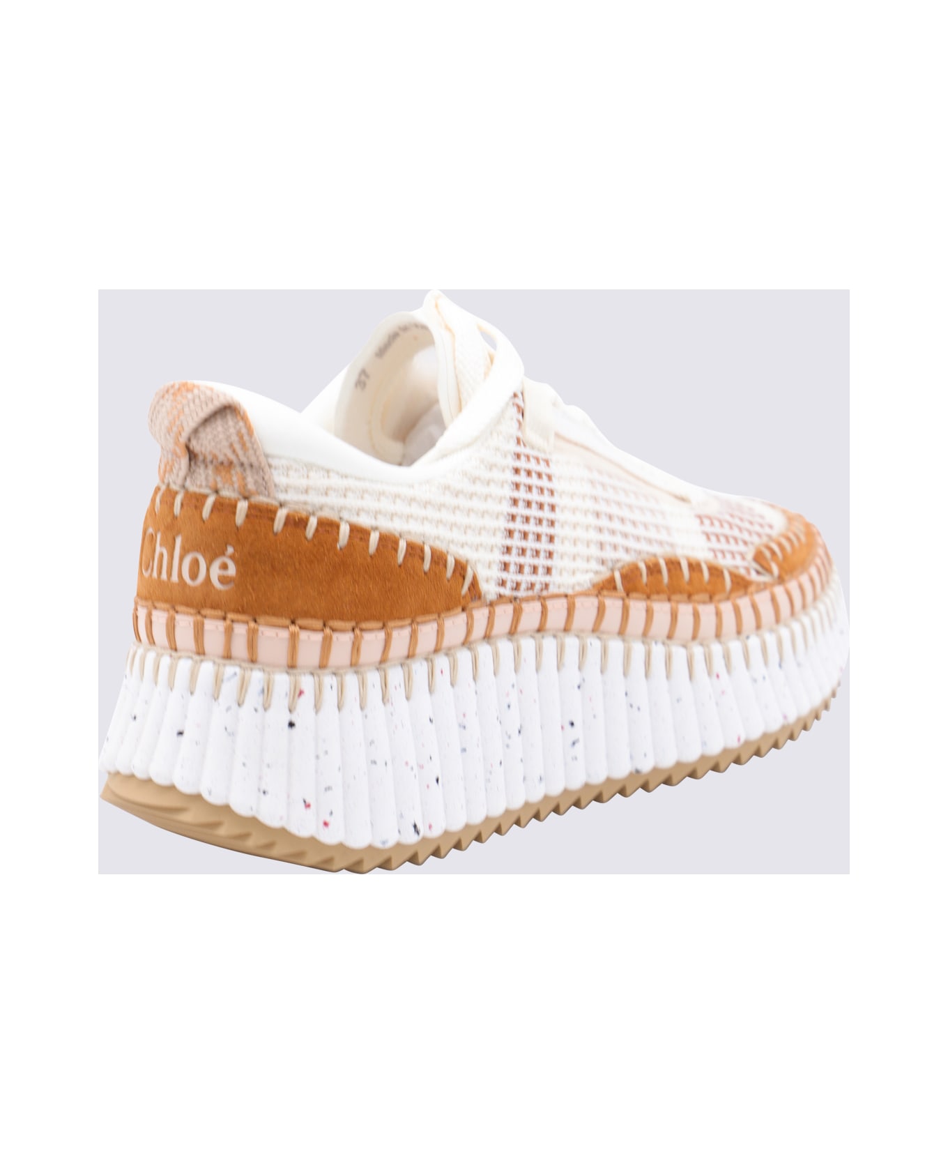Chloé Brown Nama Sneakers - NATURAL BROWN