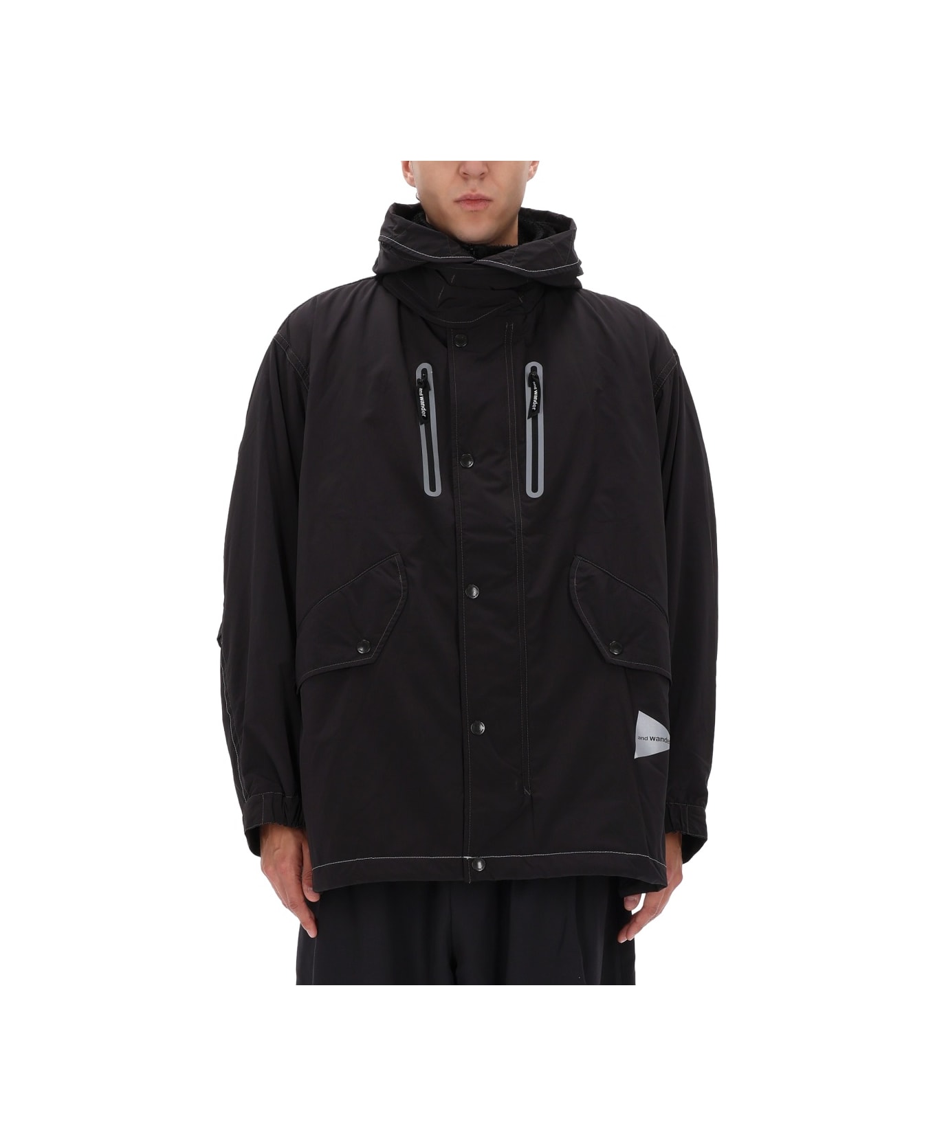 And Wander "fishtail Octa" Jacket - BLACK