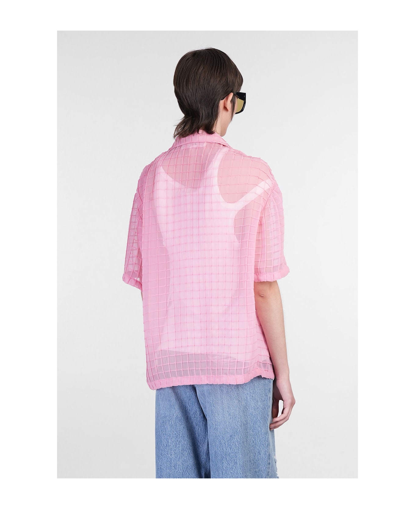 Séfr Sergio Shirt In Rose-pink Polyester - rose-pink