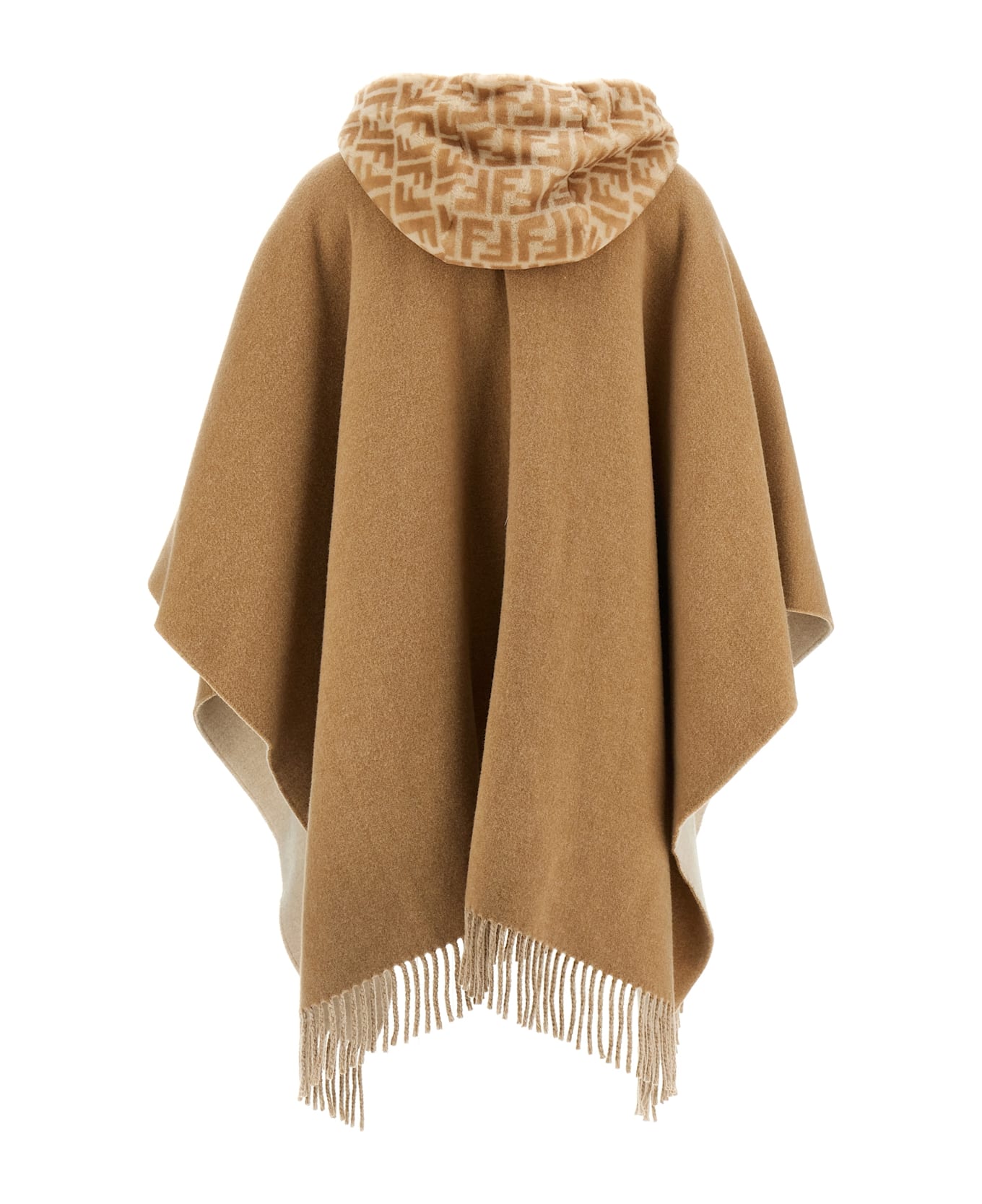 Fendi 'wo/ws' Poncho - Beige