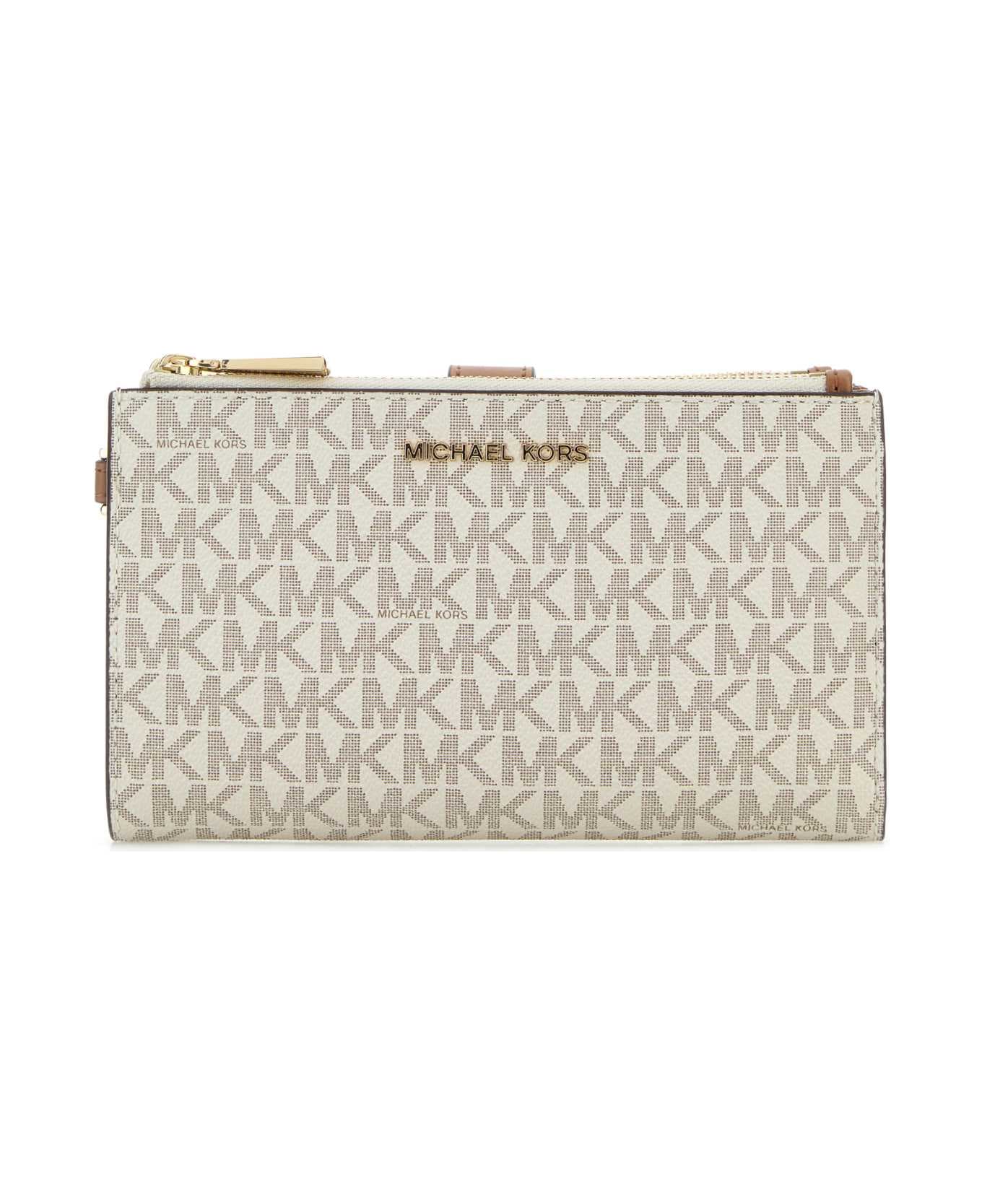 Michael Kors Printed Canvas Wallet - VANILLA