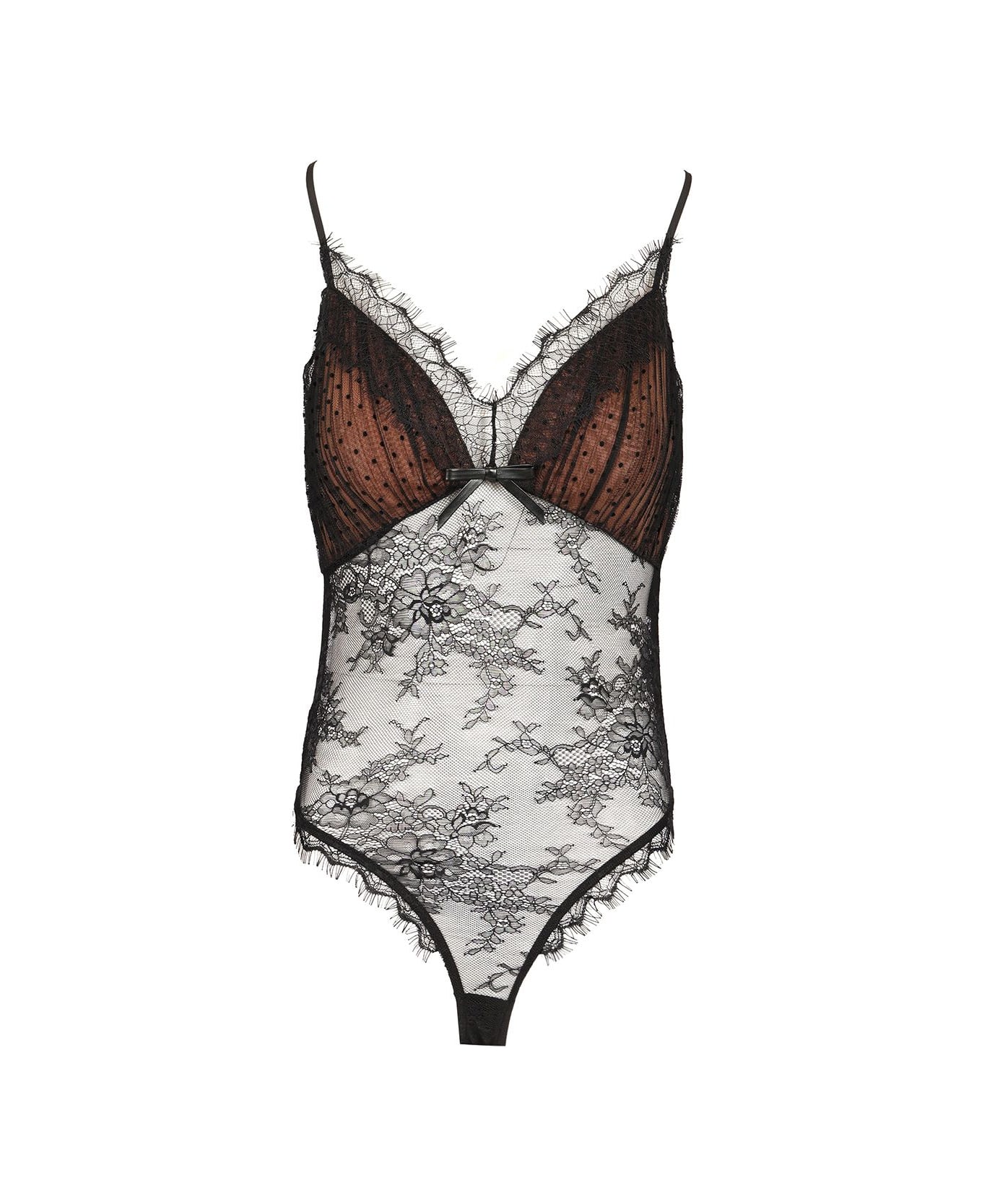 【関税&送料込】Self-Portrait Polka Dot Mesh Bodysuit self-portrait Polka Dot Mesh Bodysuit トップス 通販 | italist