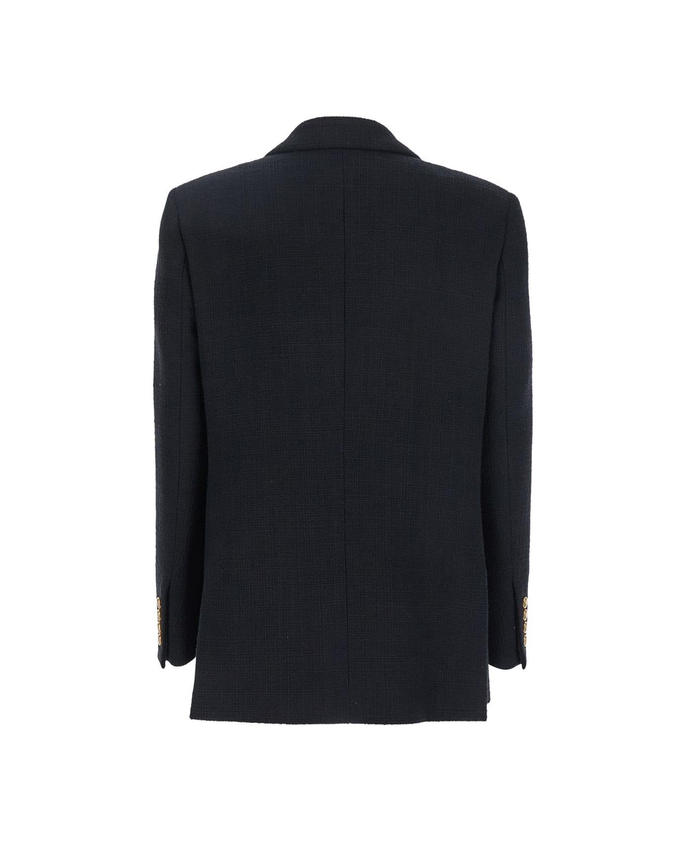 Blazé Milano 
missy Everynight
 Black Double-breasted Jacket With Peak Revers In Cotton Blend Woman - Bianco 