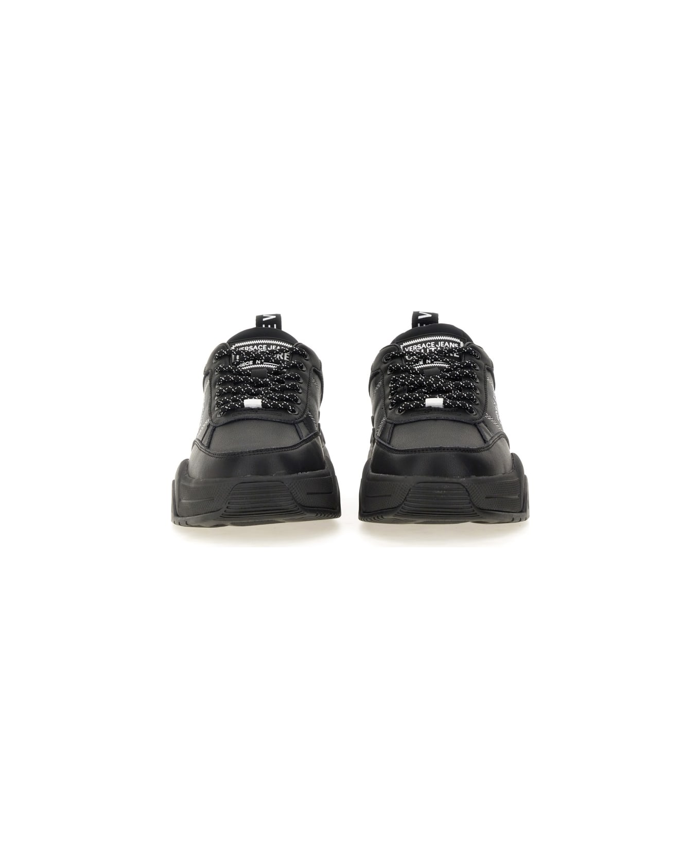 Versace Jeans Couture Sneaker With Logo - BLACK