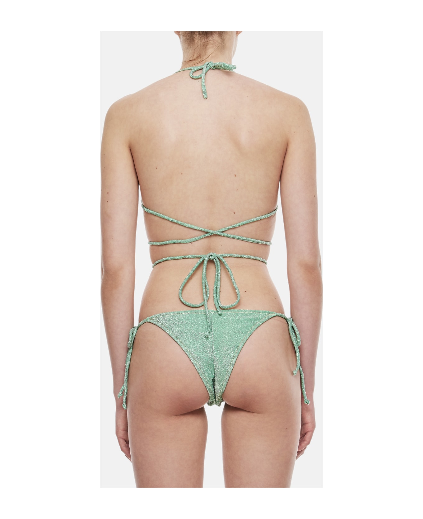 Reina Olga Miami Lurex Bikini Set - Green