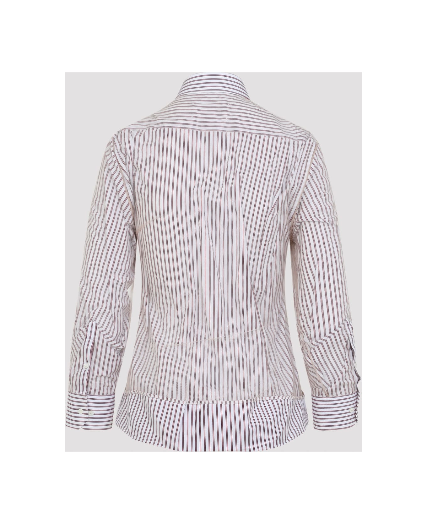 Maison Margiela Cotton Shirt - Red Stripe