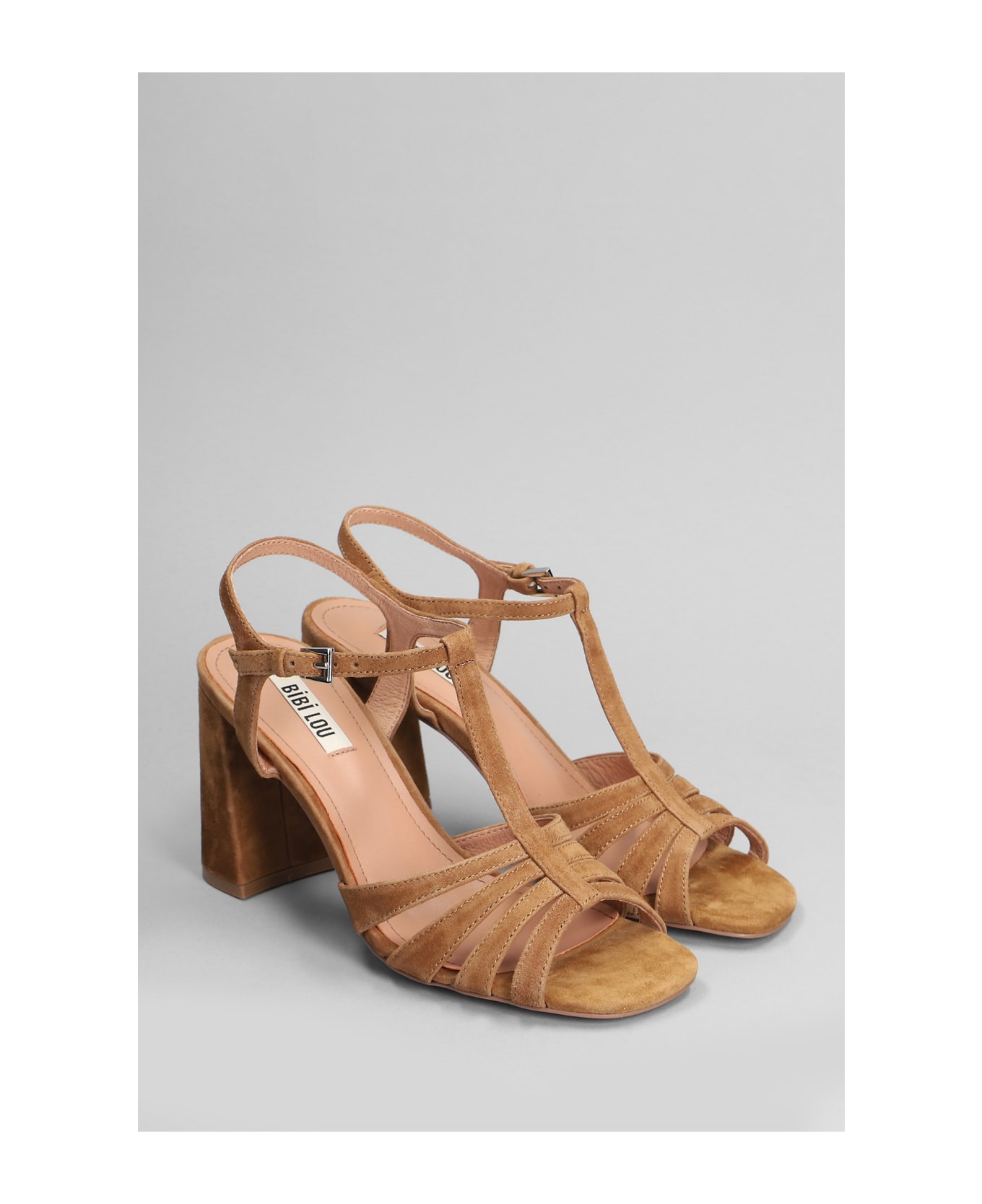 Bibi Lou Azalea Sandals In Leather Color Suede - leather color サンダル