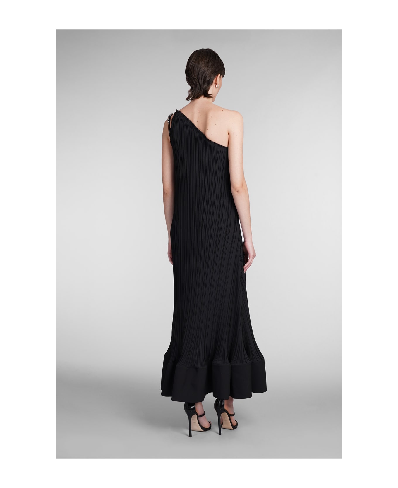 Lanvin Long Pleated Dress - BLACK