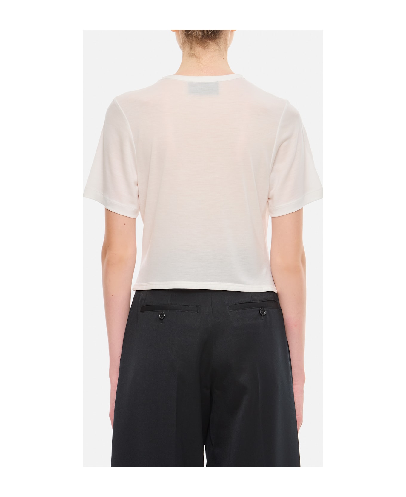 Simone Rocha Easy T-shirt W/ Bow Tails - White