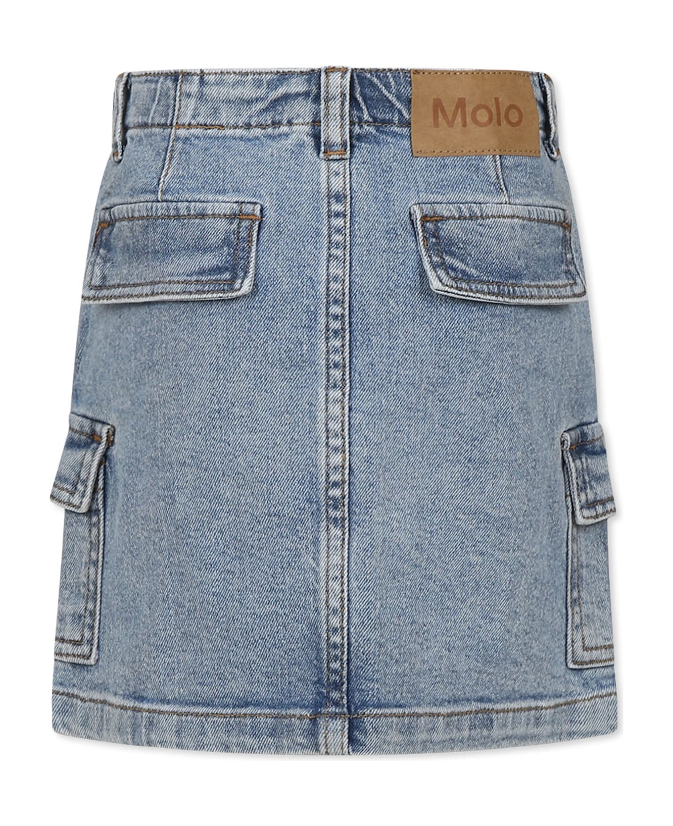 Molo Denim Skirt For Girl - Denim