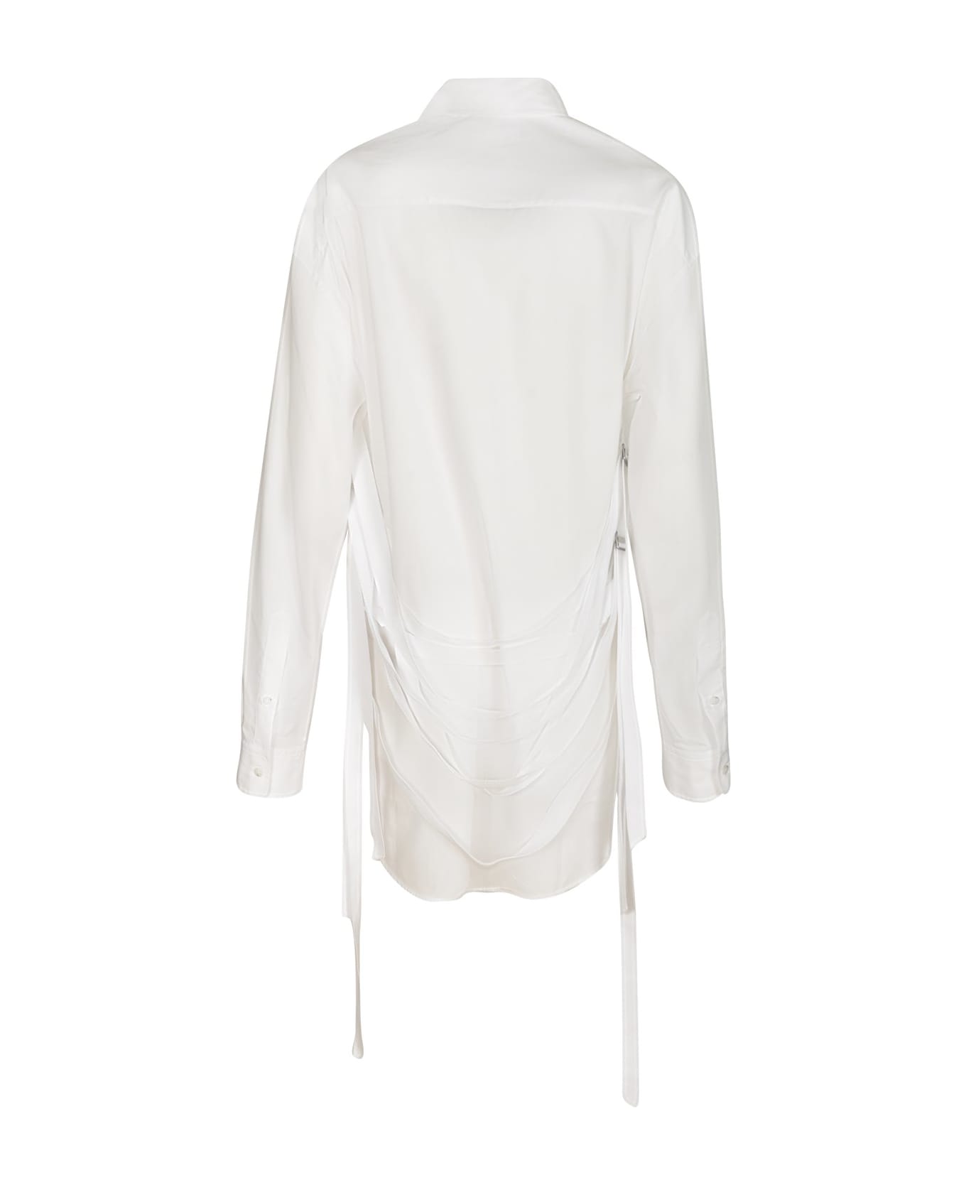 Ann Demeulemeester Dete Long Pocket Shirt - Bianco