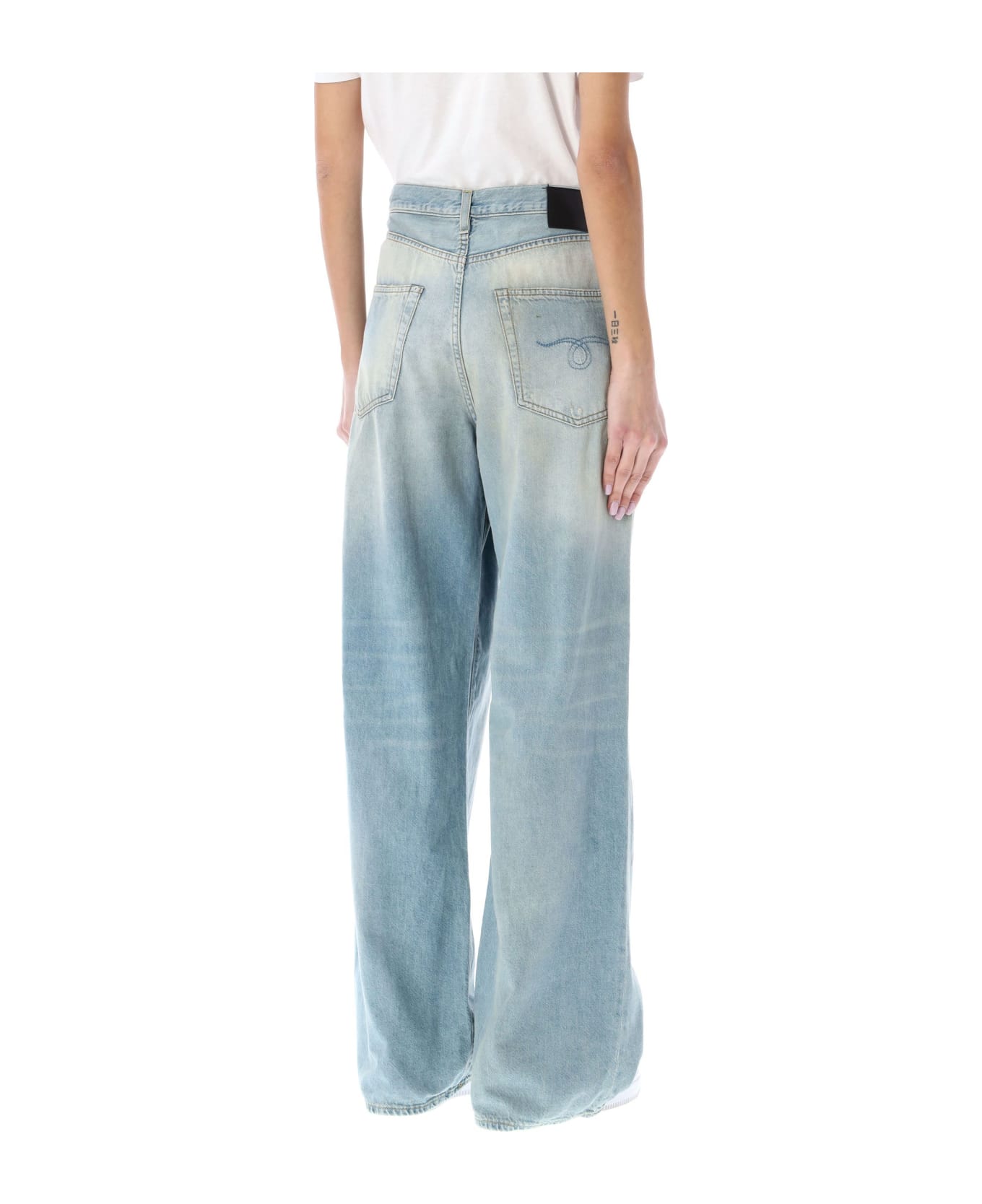 【関税込み】R13 DAMON PLEATED' JEANS DAMON PLEATED WIDE LEG JEAN - LENNON BLUE – R13