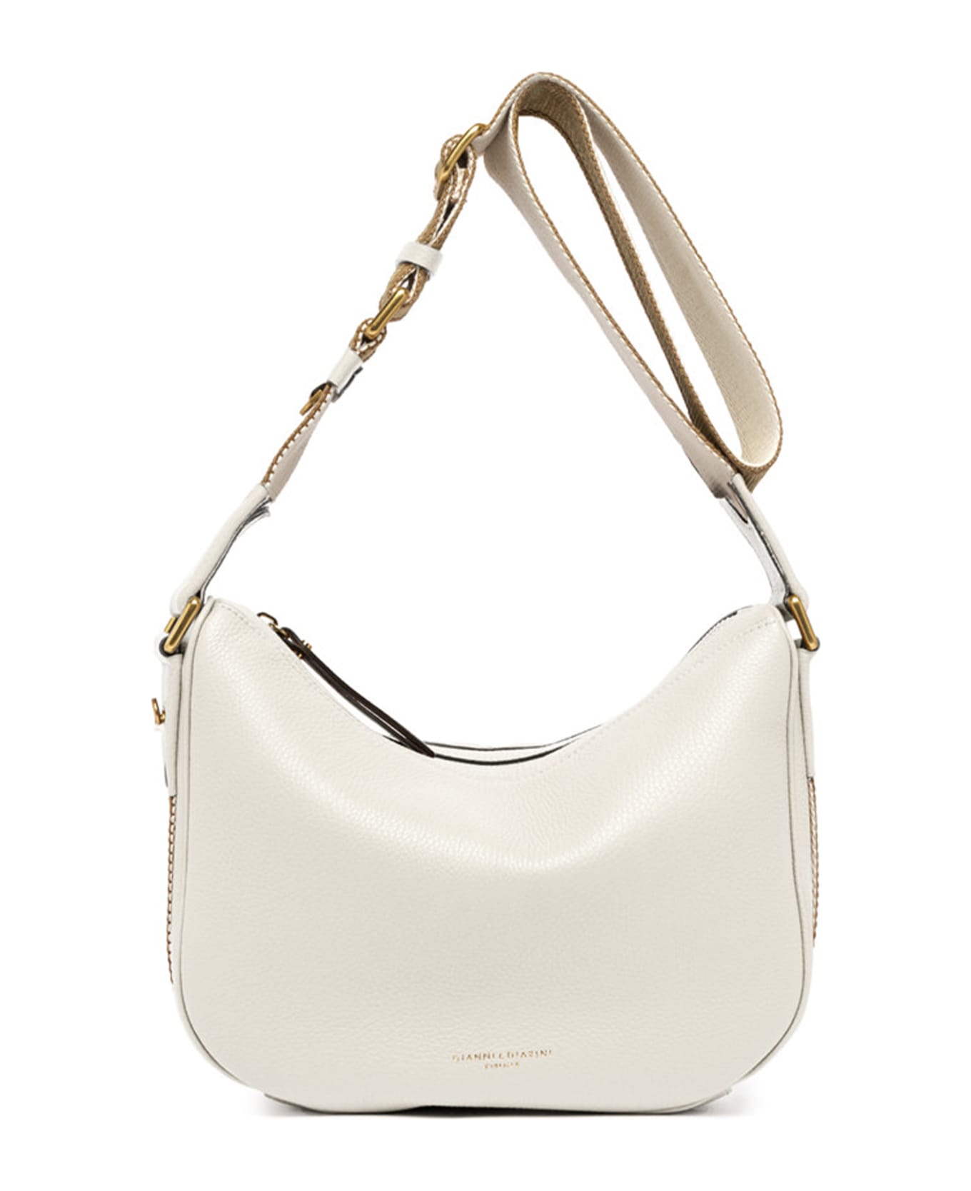 Gianni Chiarini Armonia Shoulder Bag In Hammered Leather - MARBLE