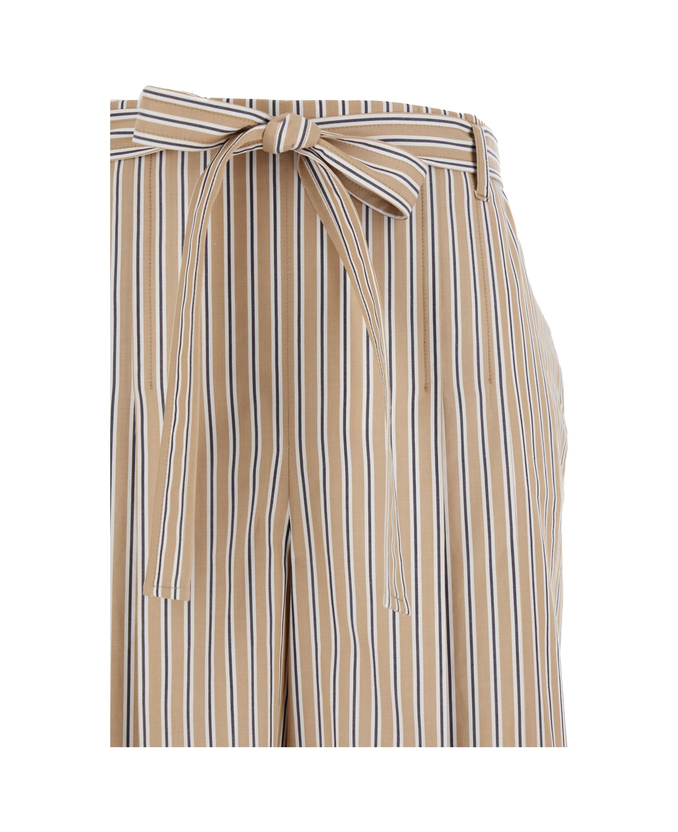Alberta Ferretti Look 2 Striped Pants - Beige