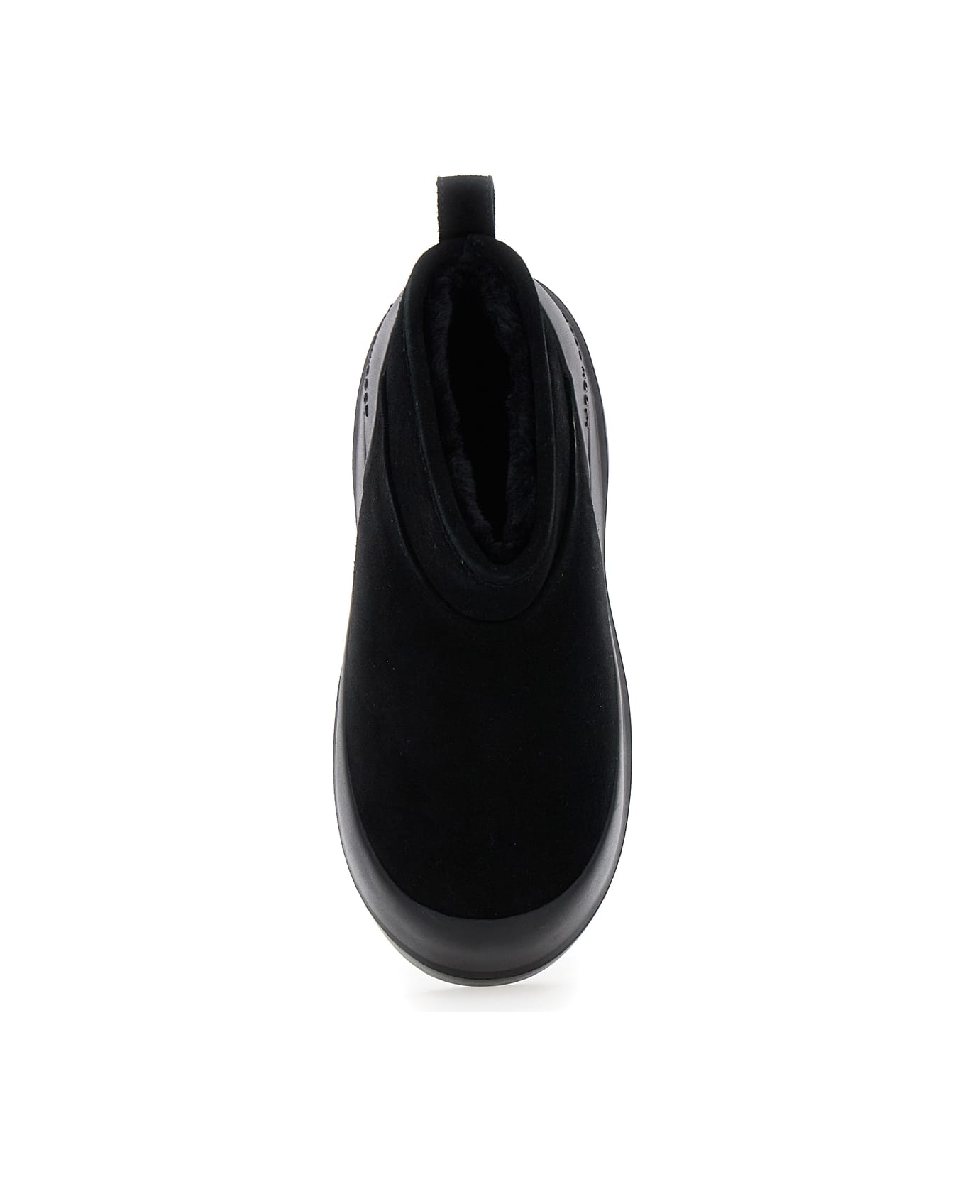 Moon Boot 'luna' Black Ankle Boots In Suede And Tech Fabric Woman - Black