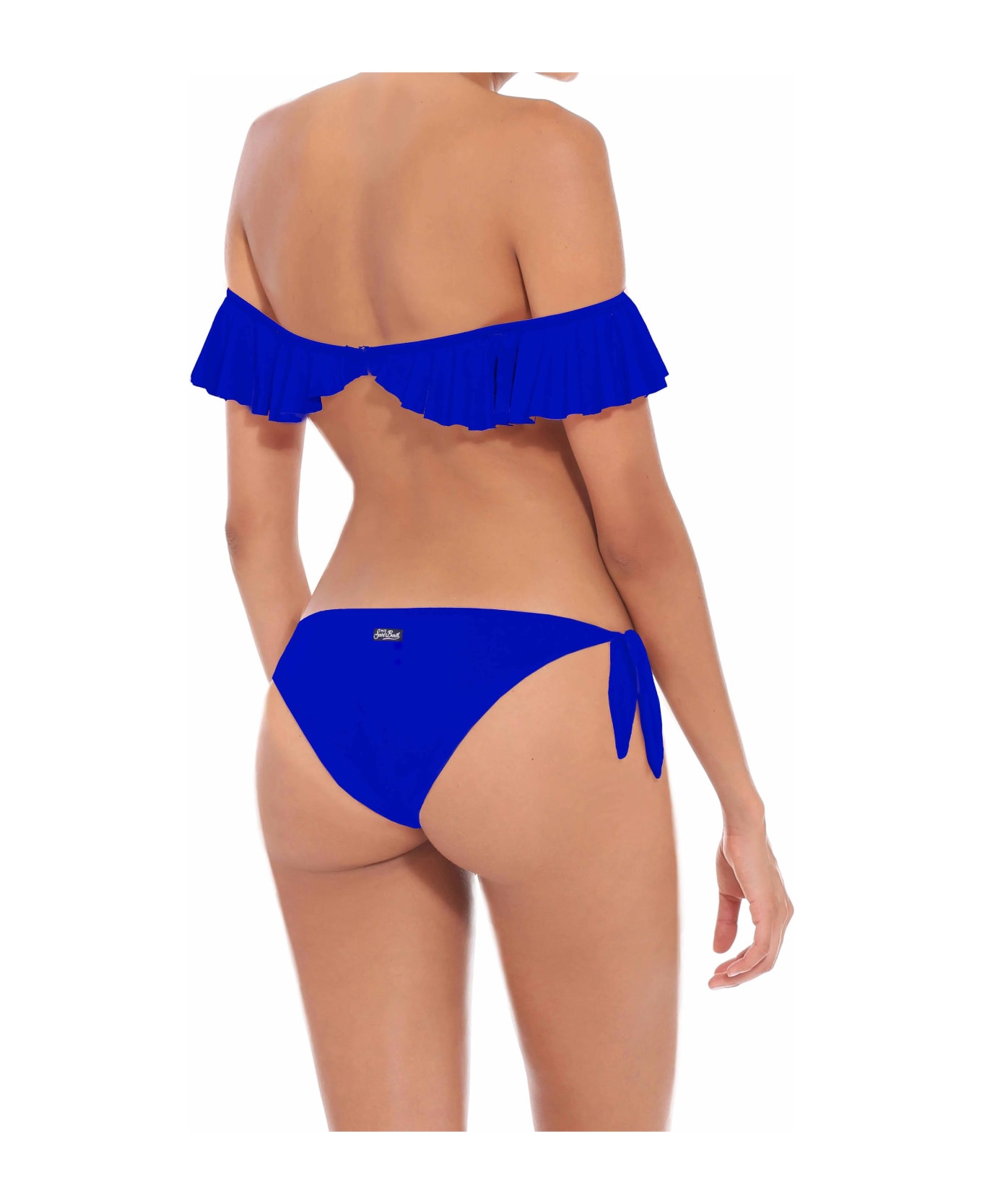 MC2 Saint Barth Off-shoulder Ruffled Bluette Bikini - BLUE