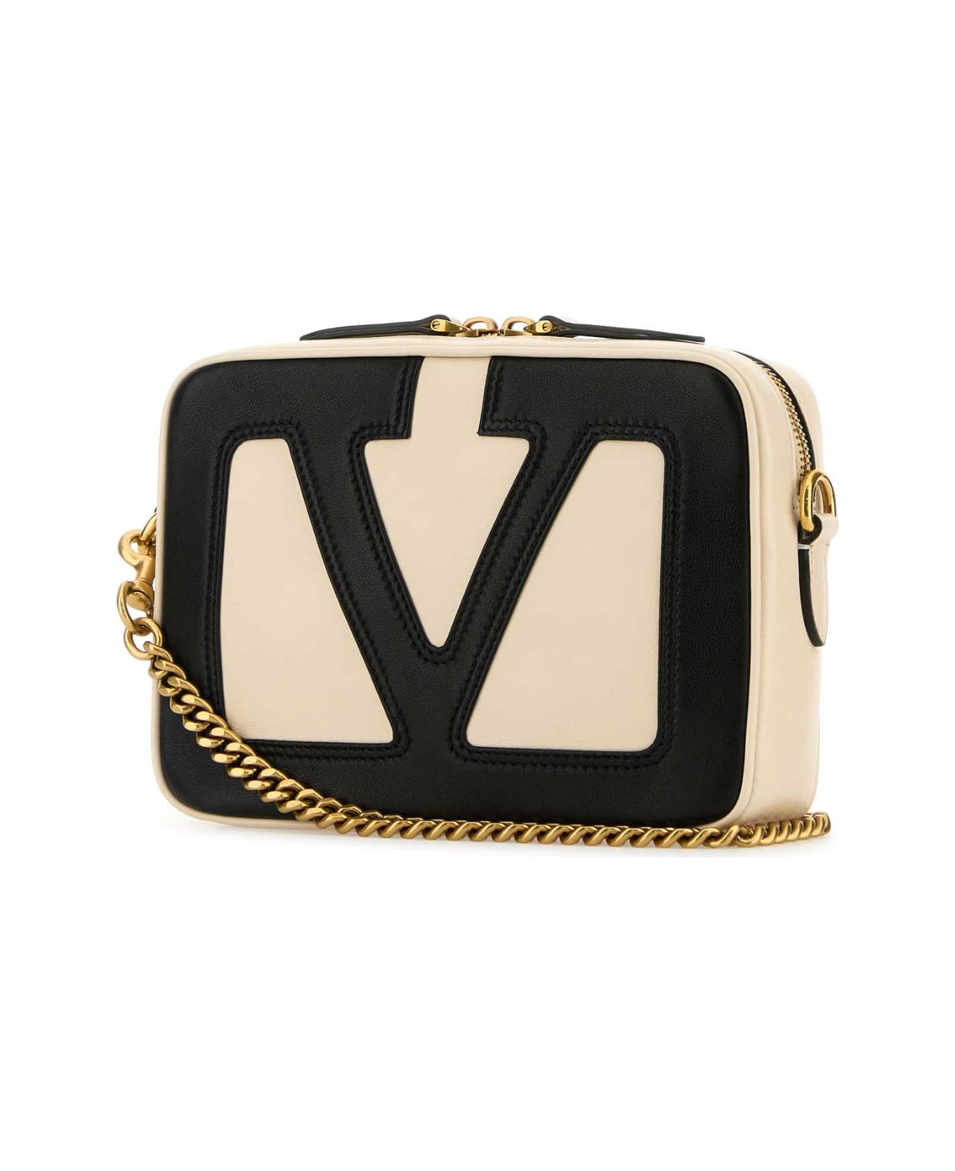 Valentino Garavani Ivory Nappa Leather Viva Superstar Crossbody Bag - BUTTERWHITENERO