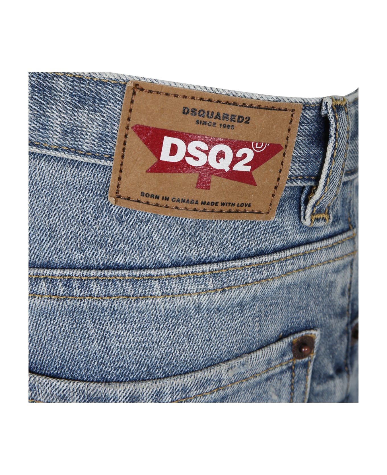 Dsquared2 Denim Jeans For Boy With Logo - Denim