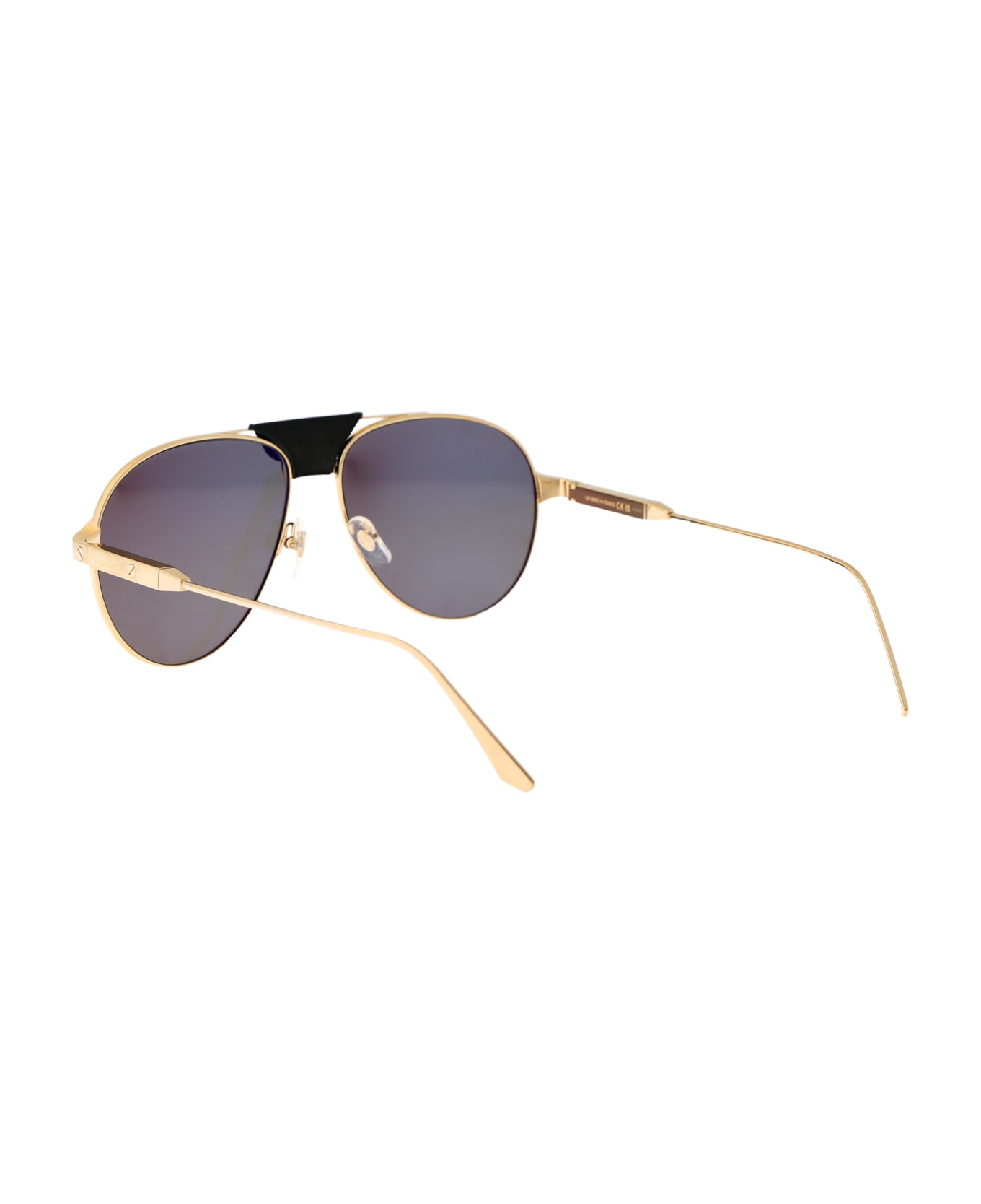 Cartier Eyewear Ct0387s Sunglasses - 001 GOLD GOLD GREY