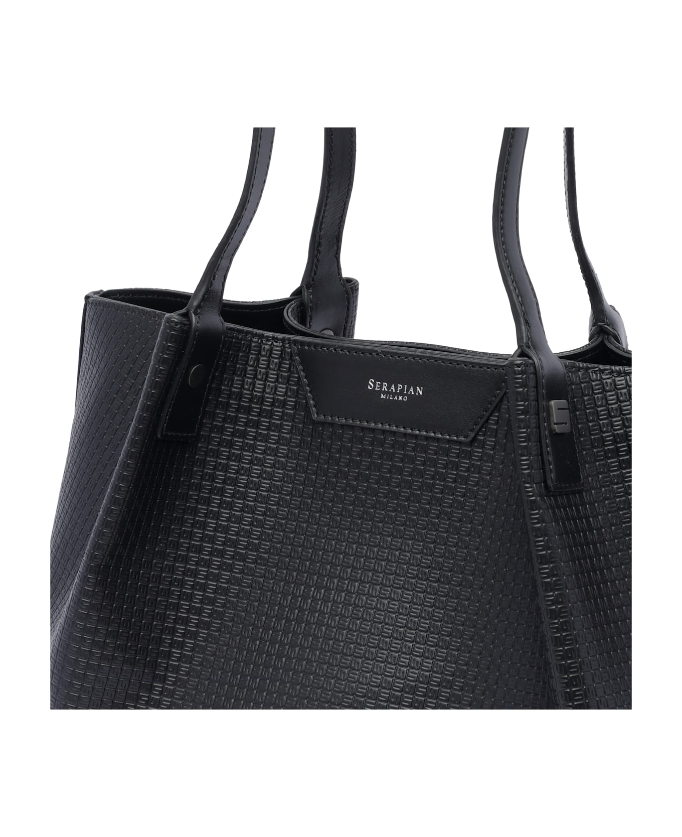 Serapian Small Secret Shoulder Bag - Black