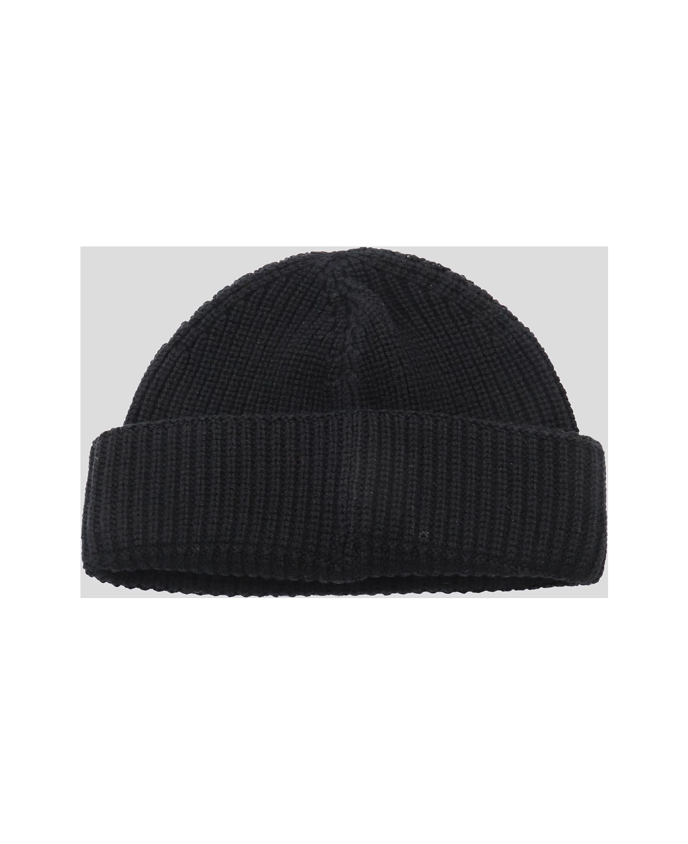 Moncler Black Wool Hat - Black