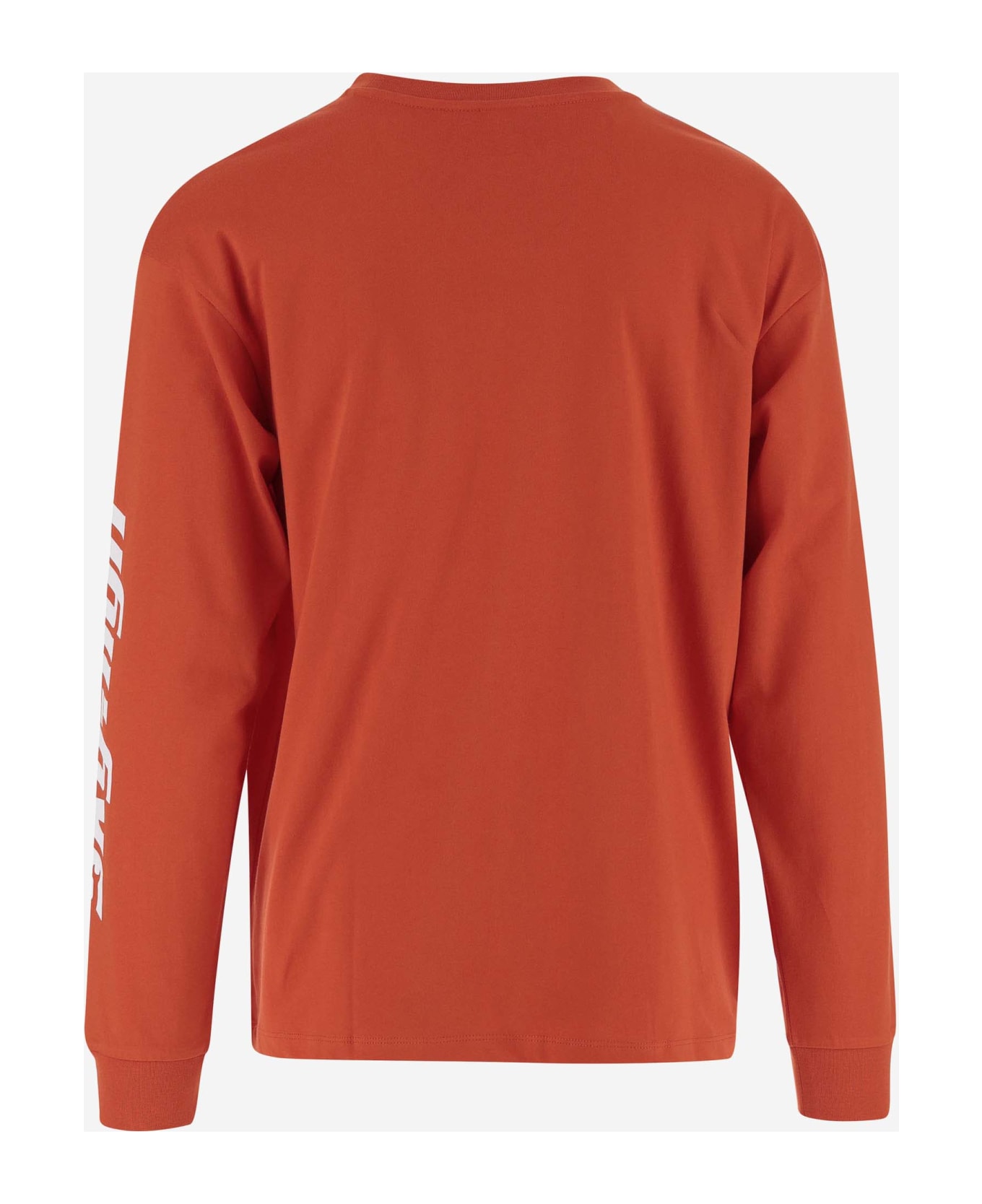 Sky High Farm Cotton Long Sleeves T-shirt With Logo - Red