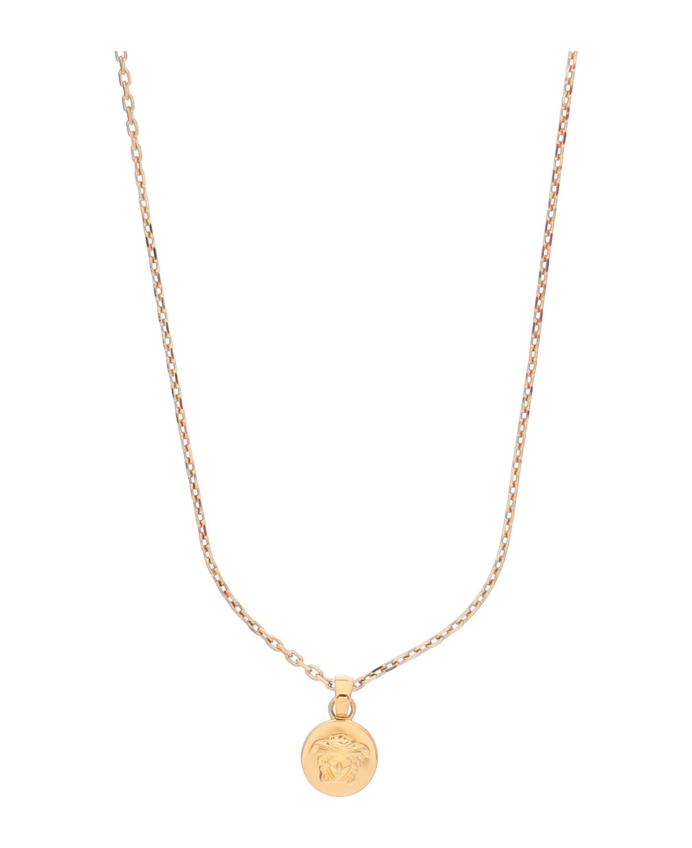 Versace 'la Greca Tag' Necklace - VERSACE GOLD (Gold)