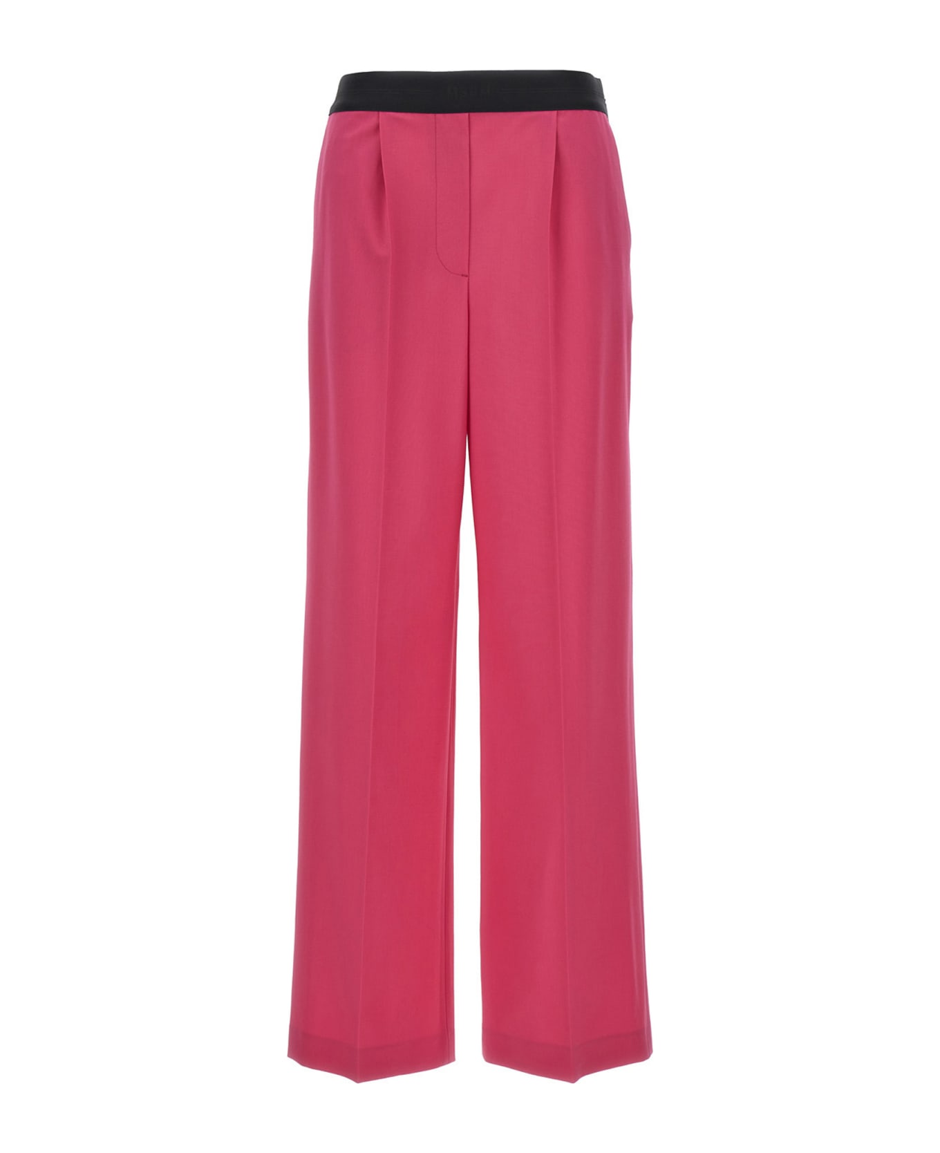 MSGM Pants With Front Pleats - Fuchsia ボトムス