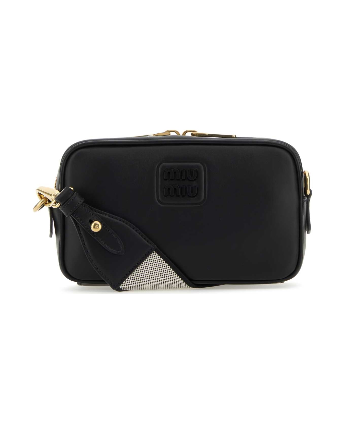 Miu Miu Black Leather Crossbody Bag - NERO